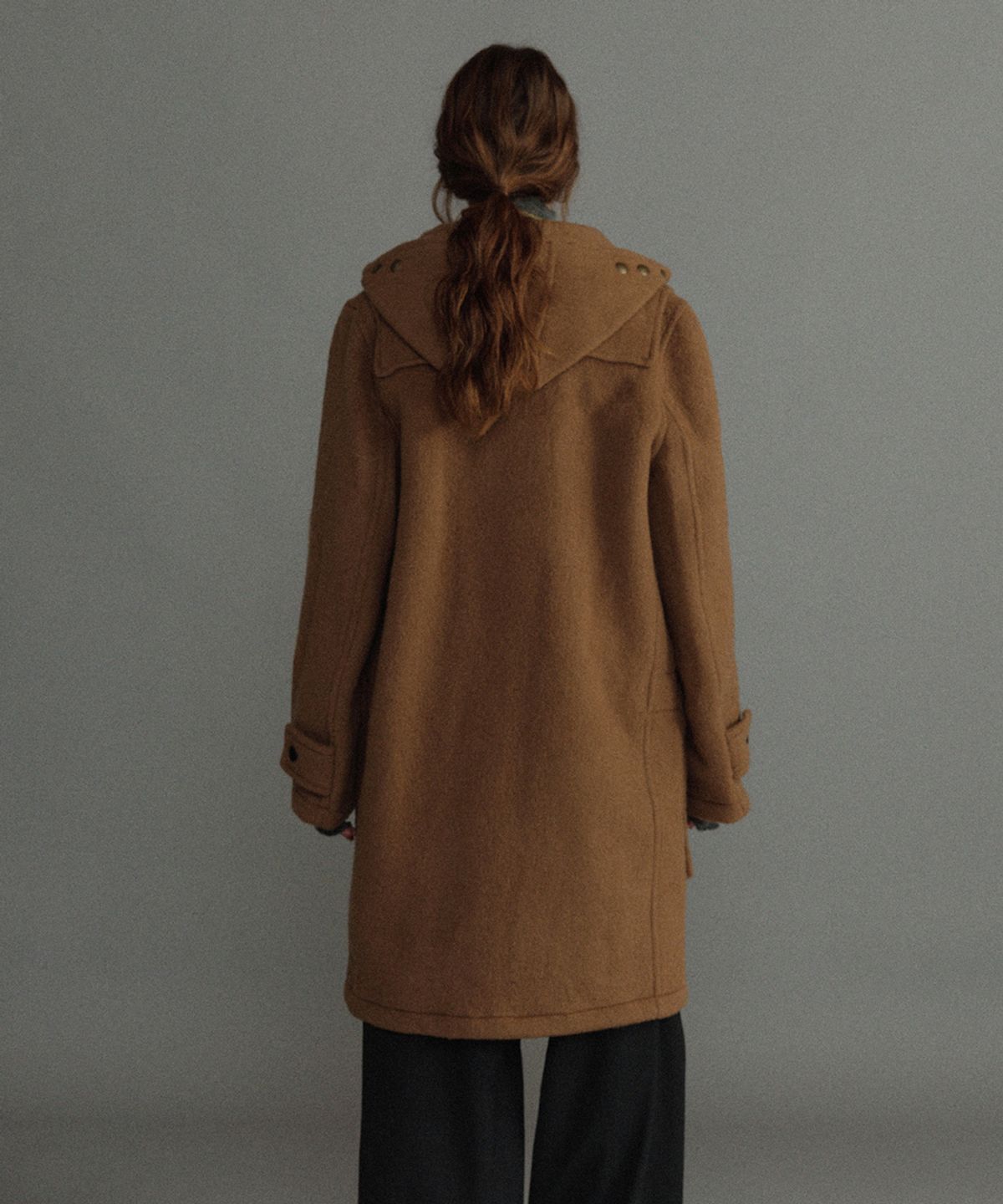 몽고메리(MONTGOMERY) WOMENS LONG ORIGINAL DUFFLE COAT WITH WOODEN - CAMEL