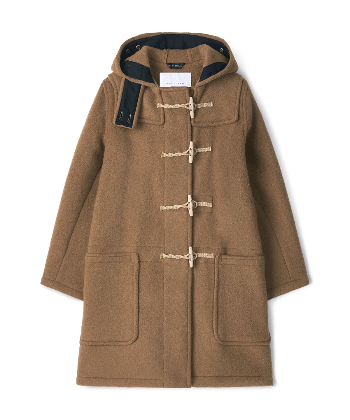 몽고메리(MONTGOMERY) WOMENS LONG ORIGINAL DUFFLE COAT WITH WOODEN - CAMEL