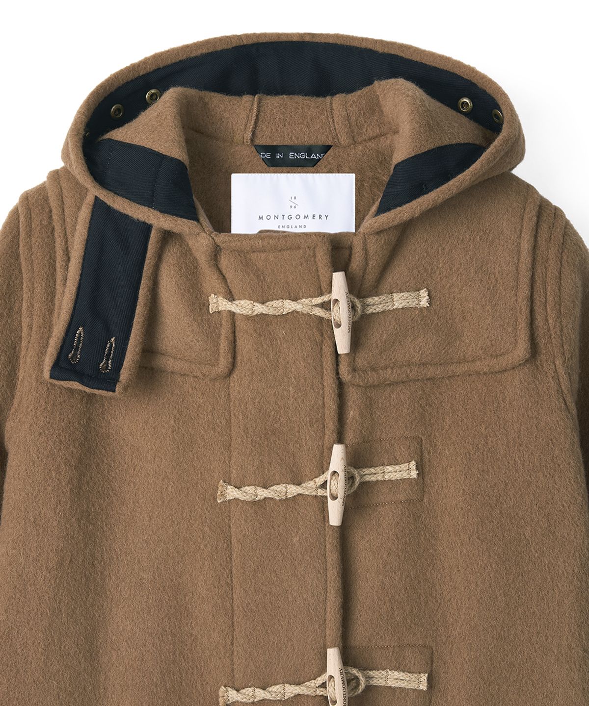 몽고메리(MONTGOMERY) WOMENS LONG ORIGINAL DUFFLE COAT WITH WOODEN - CAMEL