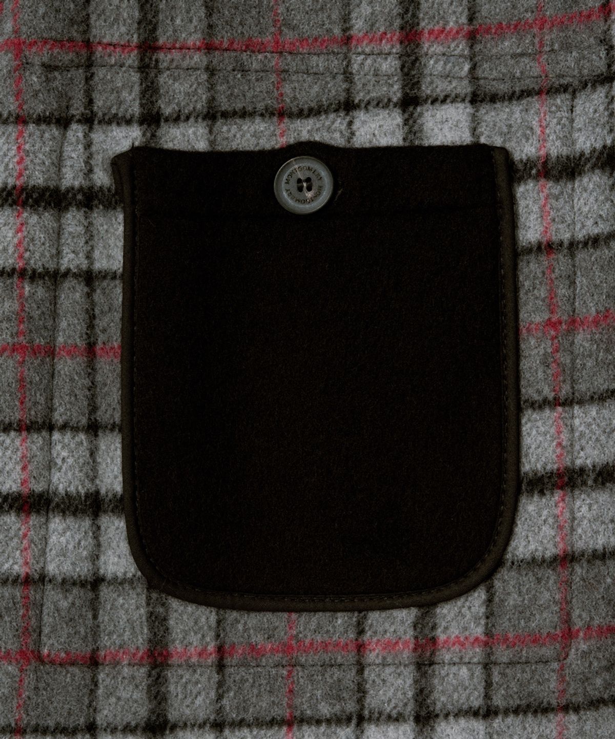 몽고메리(MONTGOMERY) WOMENS CLASSIC FIT DUFFLE COAT WITH WOODEN - BLACK