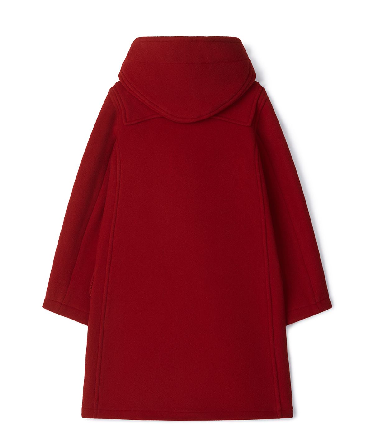 몽고메리(MONTGOMERY) WOMENS CLASSIC FIT DUFFLE COAT WITH WOODEN - RED