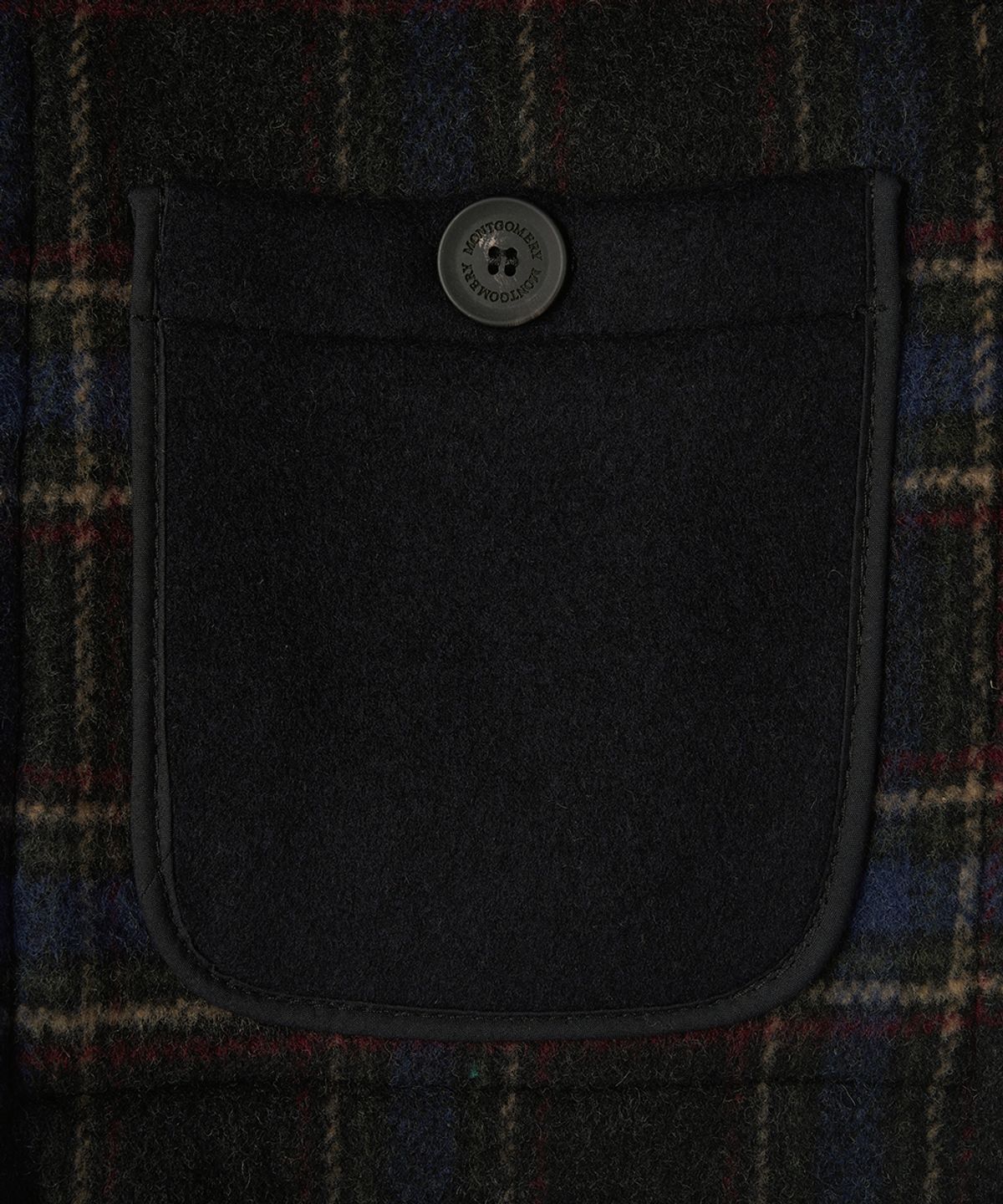 몽고메리(MONTGOMERY) WOMENS CLASSIC FIT DUFFLE COAT WITH WOODEN - NAVY