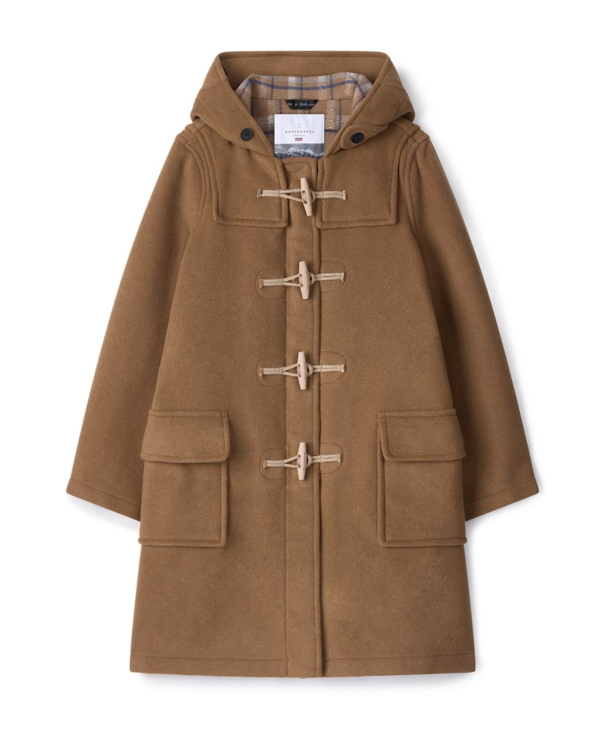 몽고메리(MONTGOMERY) WOMENS CLASSIC FIT DUFFLE COAT WITH WOODEN - CAMEL