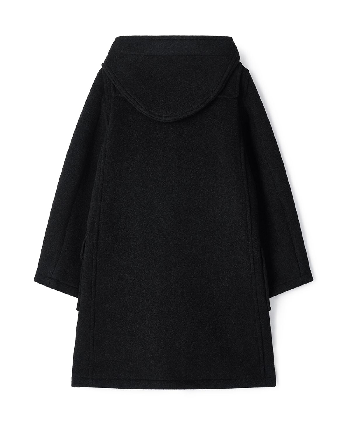 몽고메리(MONTGOMERY) WOMENS CLASSIC FIT DUFFLE COAT WITH WOODEN - CHARCOAL