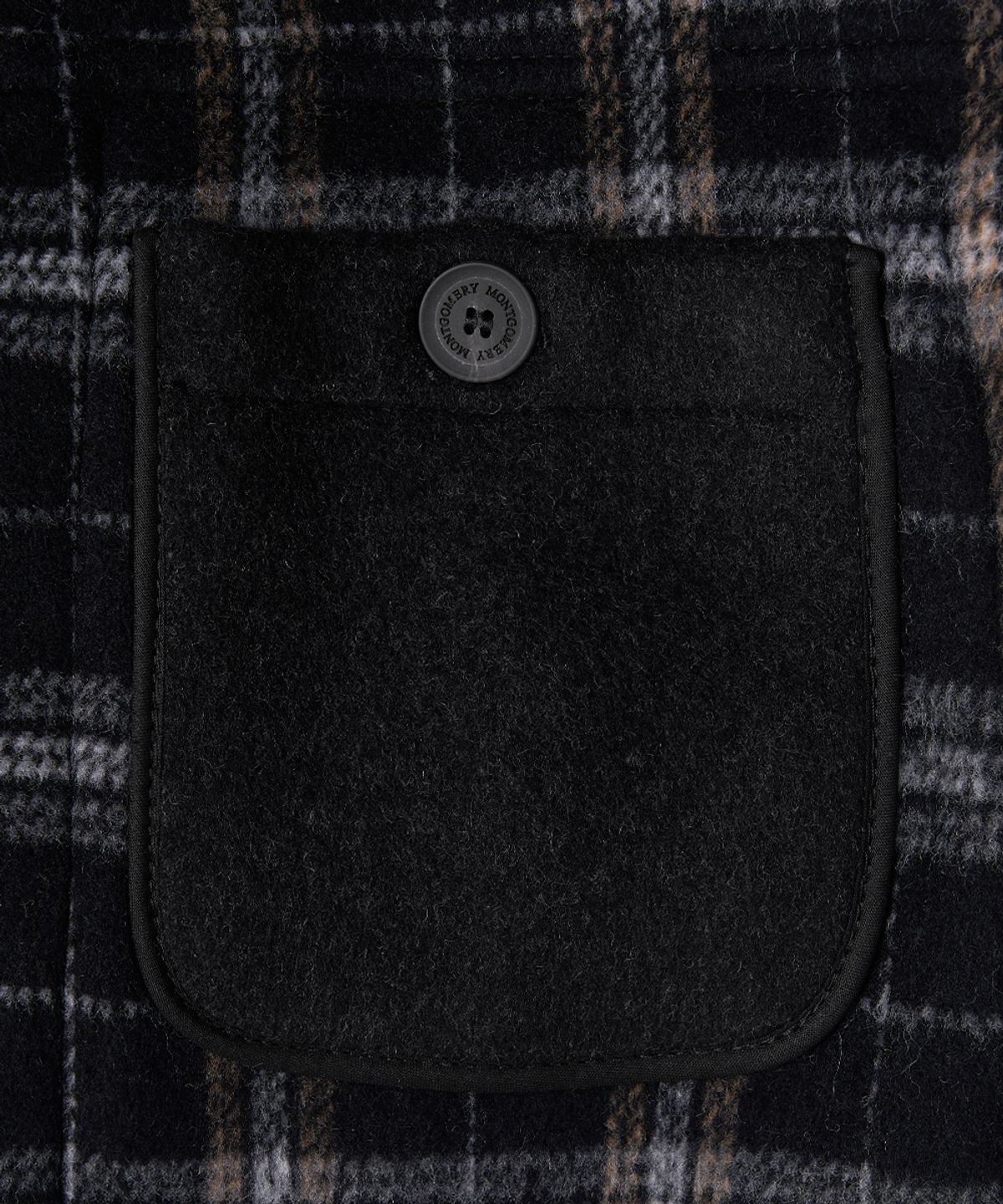 몽고메리(MONTGOMERY) WOMENS CLASSIC FIT DUFFLE COAT WITH WOODEN - CHARCOAL