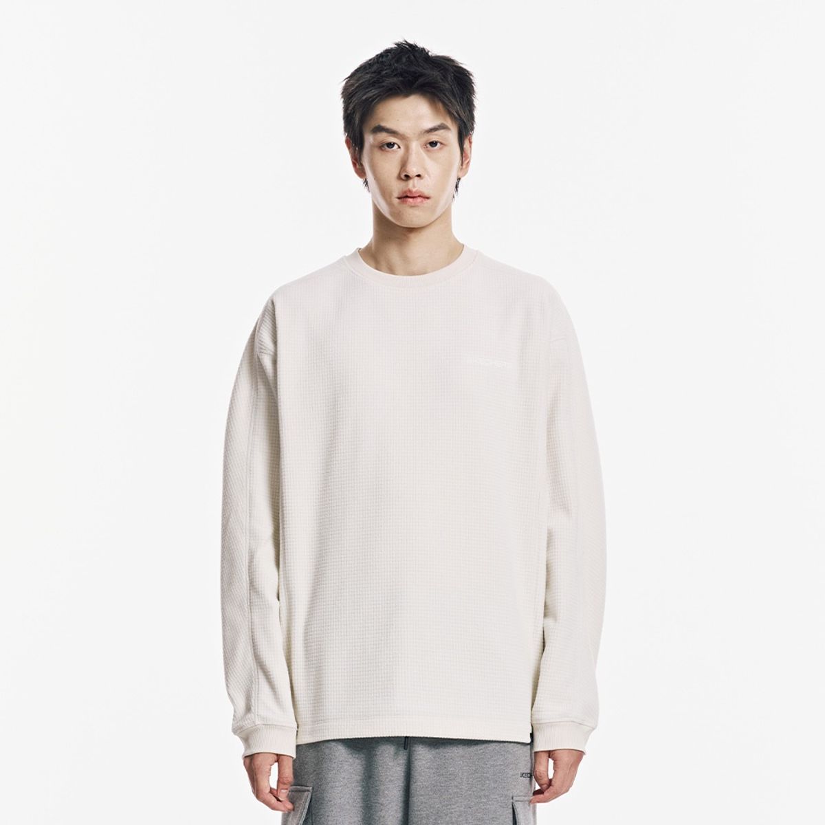 스케쳐스(SKECHERS) 남성 사각 기모 긴팔 티셔츠_SP3MTCFW041