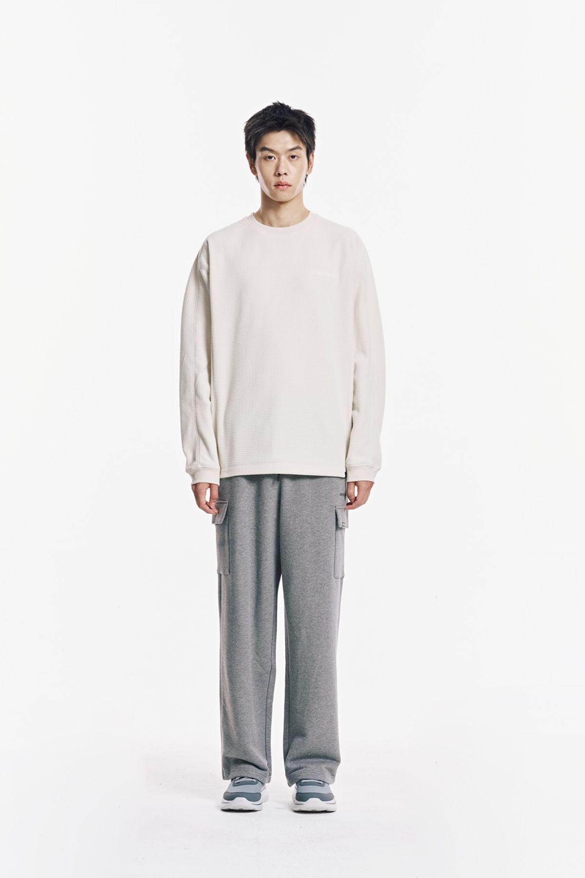 스케쳐스(SKECHERS) 남성 사각 기모 긴팔 티셔츠_SP3MTCFW041