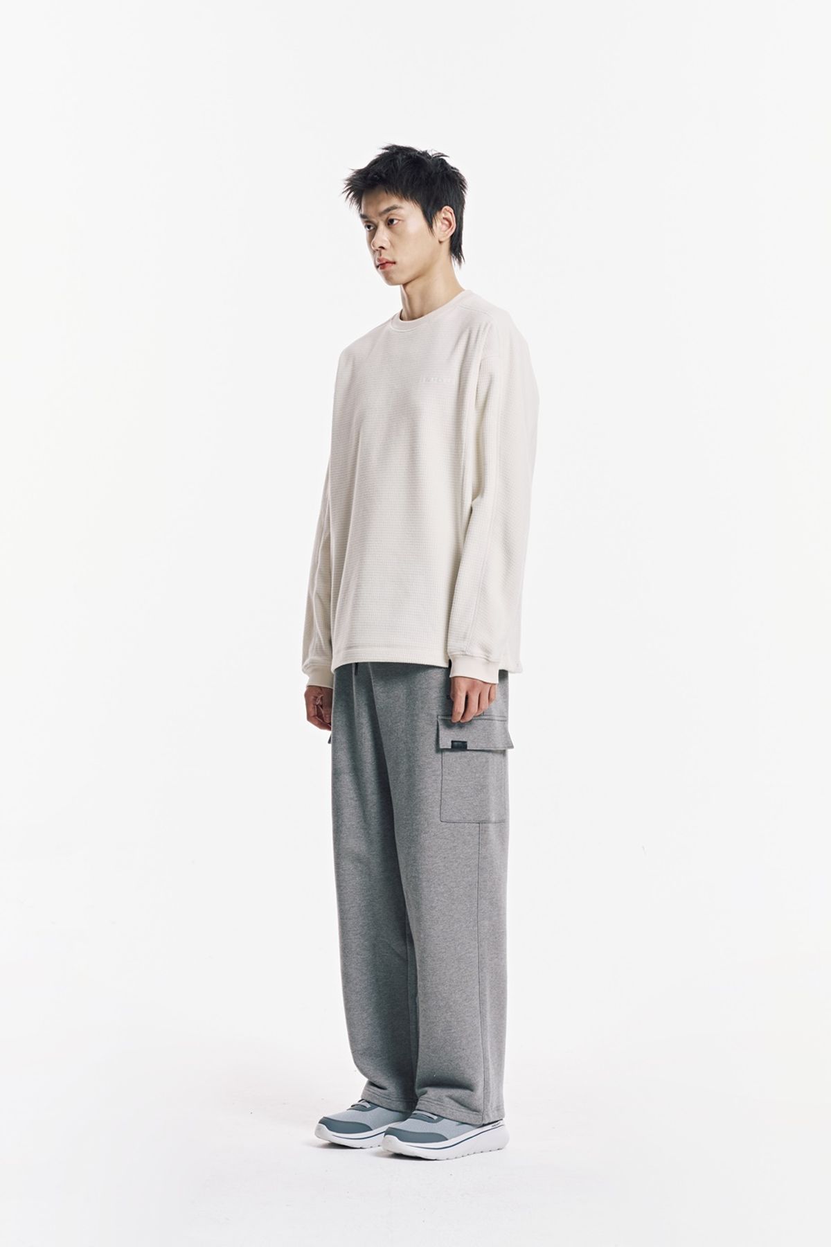 스케쳐스(SKECHERS) 남성 사각 기모 긴팔 티셔츠_SP3MTCFW041