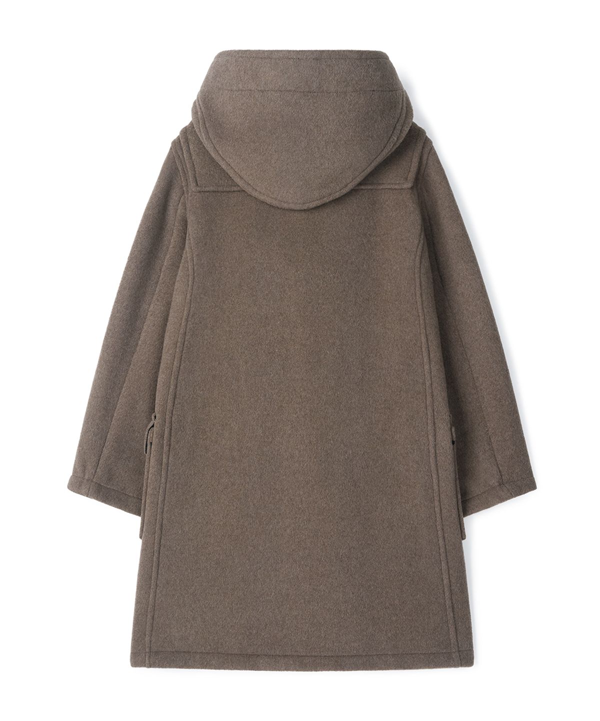 몽고메리(MONTGOMERY) WOMENS CLASSIC FIT DUFFLE COAT WITH HORN - MUSHROOM