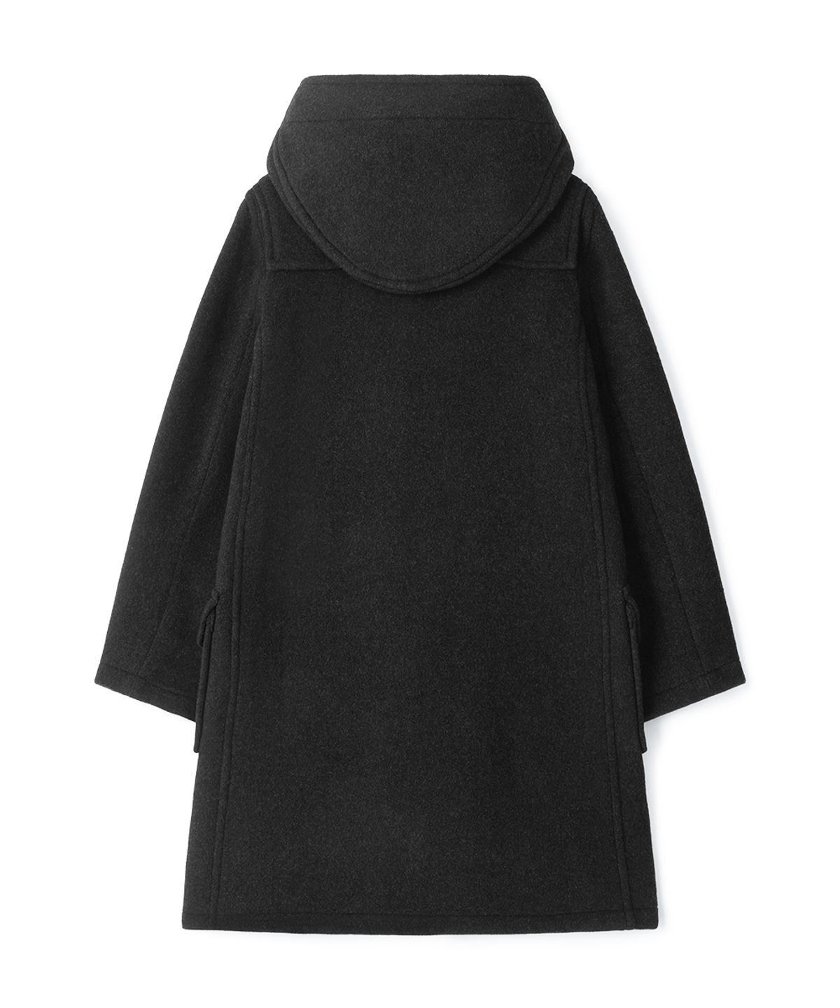 몽고메리(MONTGOMERY) WOMENS CLASSIC FIT DUFFLE COAT WITH HORN - CHARCOAL