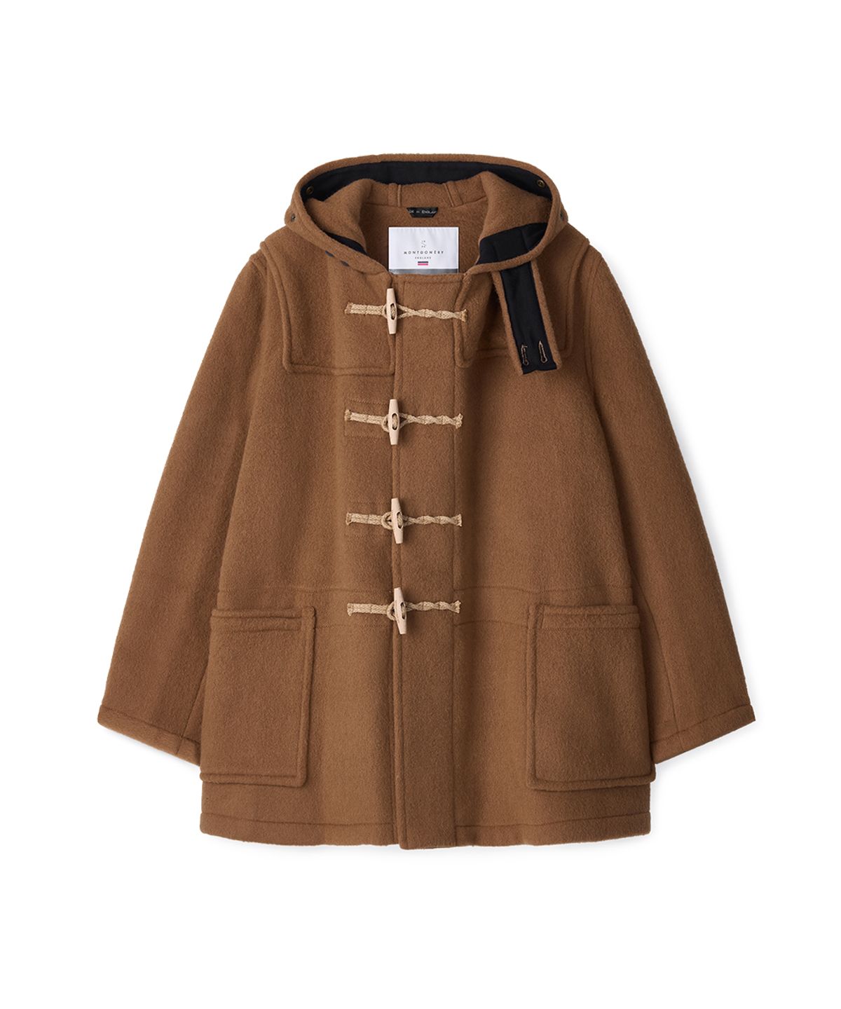 몽고메리(MONTGOMERY) SHORT ORIGINAL DUFFLE COAT WITH WOODEN - CAMEL