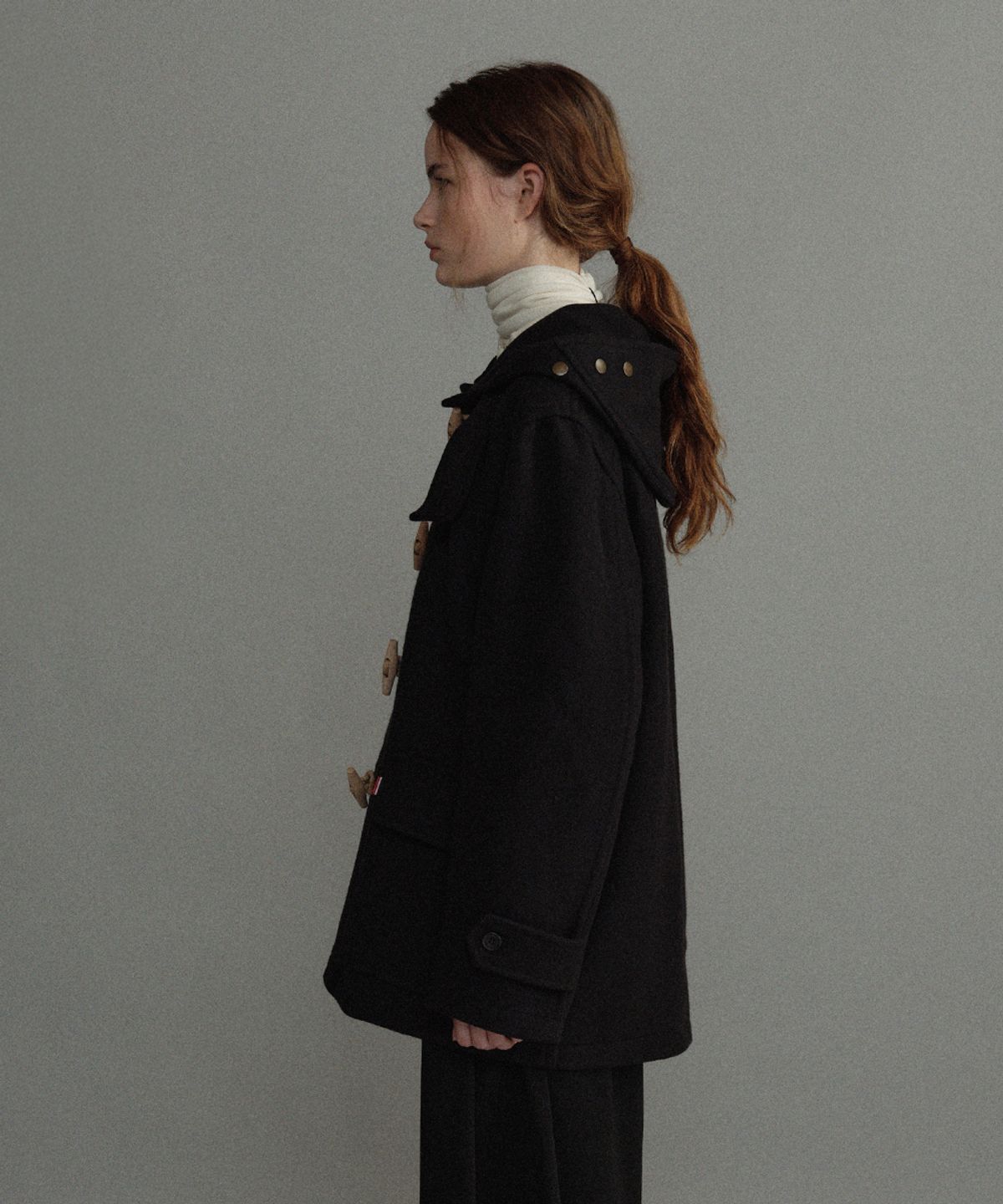몽고메리(MONTGOMERY) MELTON UTILITY DUFFLE COAT - NAVY