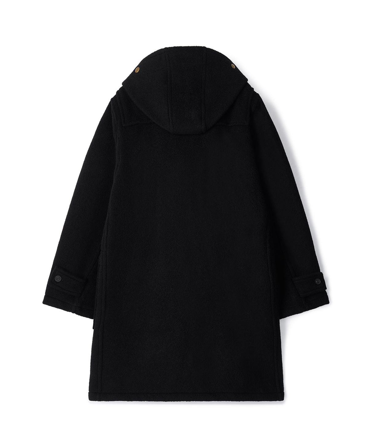 몽고메리(MONTGOMERY) LONG ORIGINAL DUFFLE COAT WITH WOODEN - BLACK