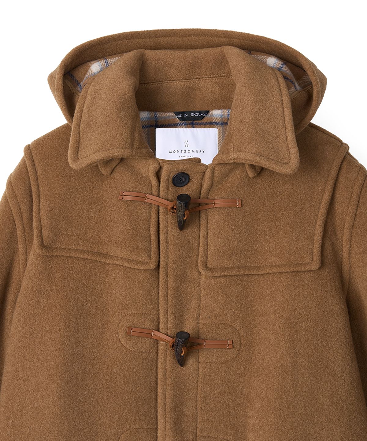 몽고메리(MONTGOMERY) CUSTOM FIT DUFFLE COAT WITH HORN - CAMEL