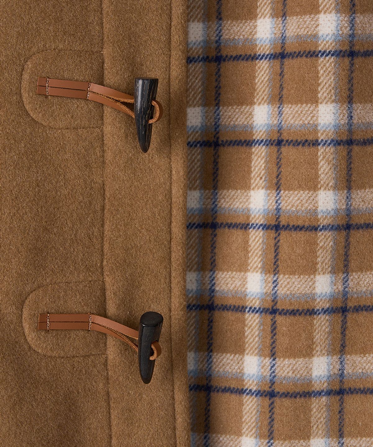 몽고메리(MONTGOMERY) CUSTOM FIT DUFFLE COAT WITH HORN - CAMEL
