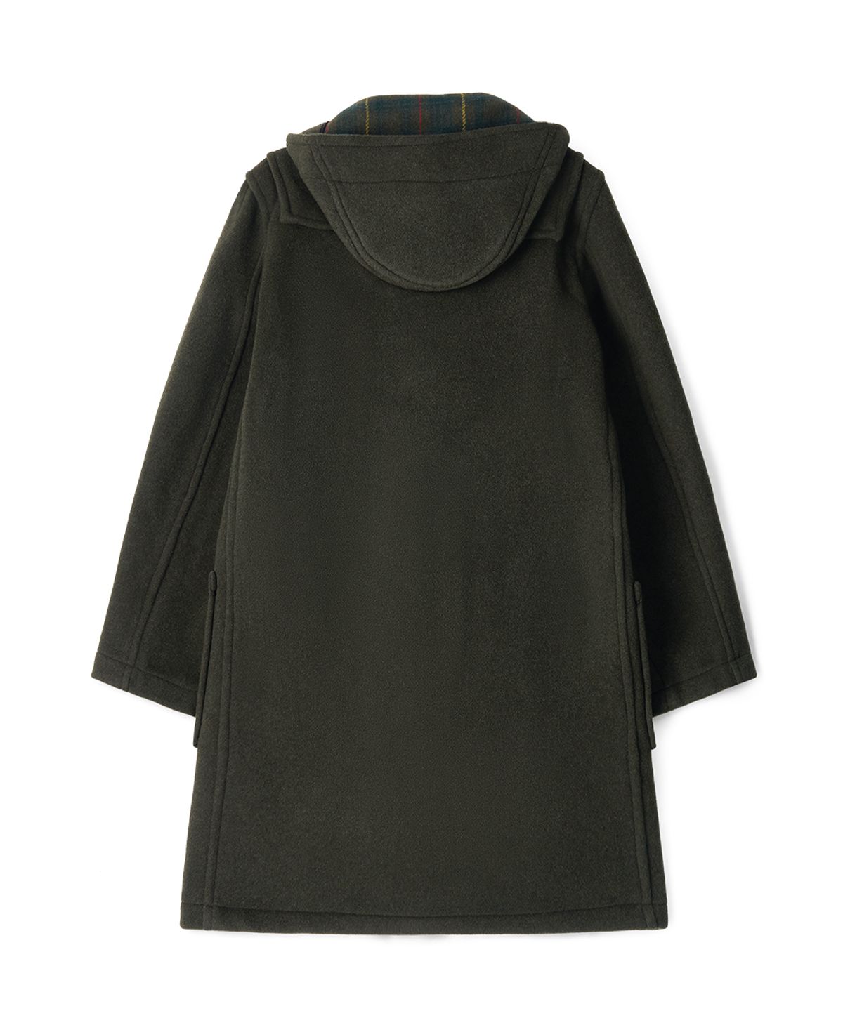 몽고메리(MONTGOMERY) CLASSIC FIT DUFFLE COAT WITH WOODEN - OLIVE