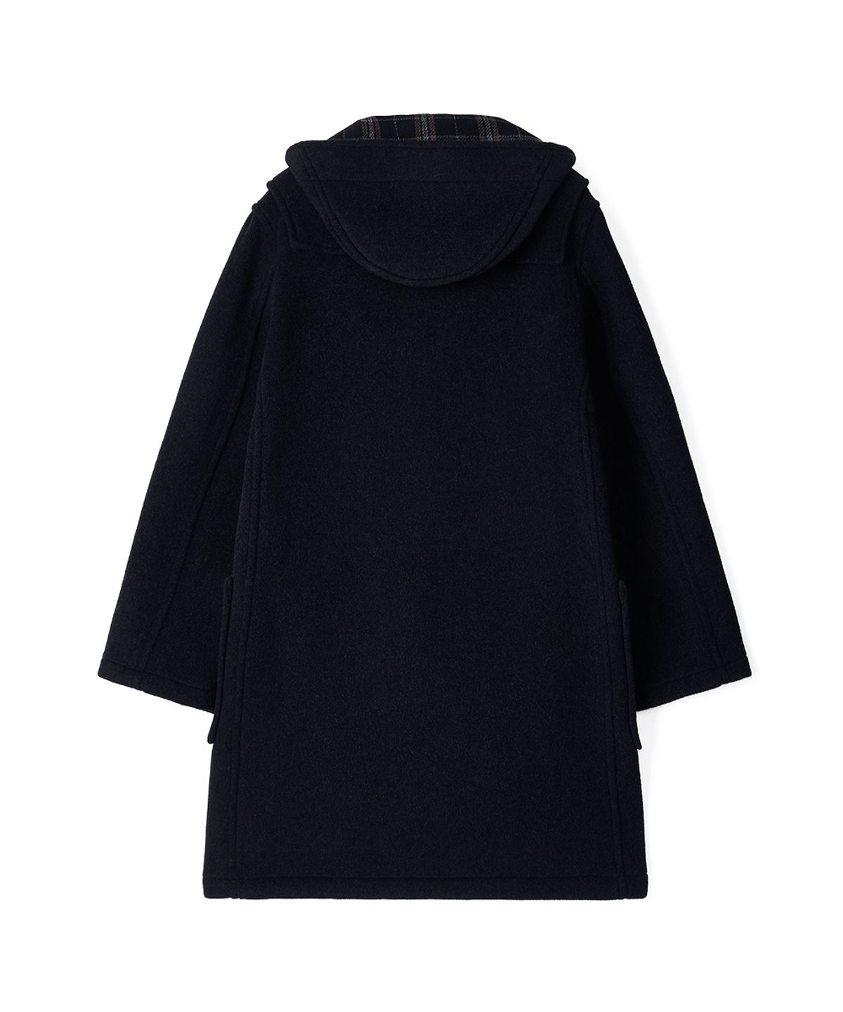 몽고메리(MONTGOMERY) CLASSIC FIT DUFFLE COAT WITH WOODEN - CHARCOAL