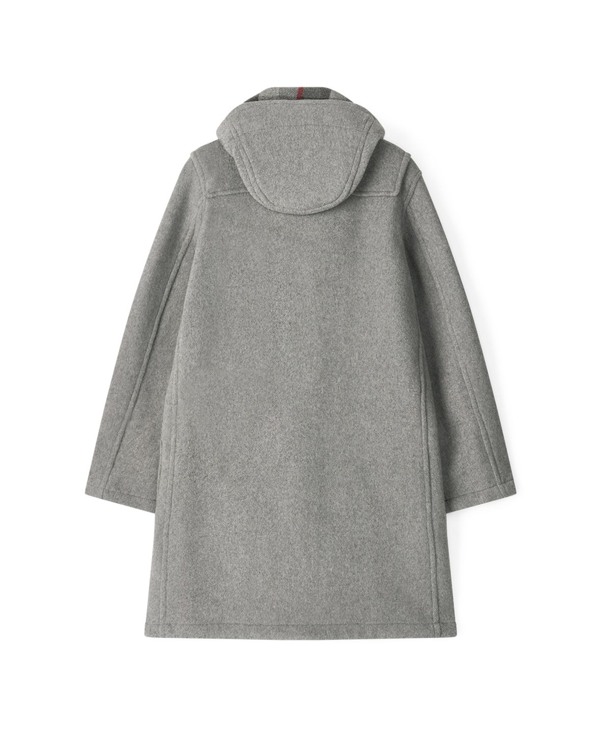 몽고메리(MONTGOMERY) CLASSIC FIT DUFFLE COAT WITH HORN - PEARL GREY