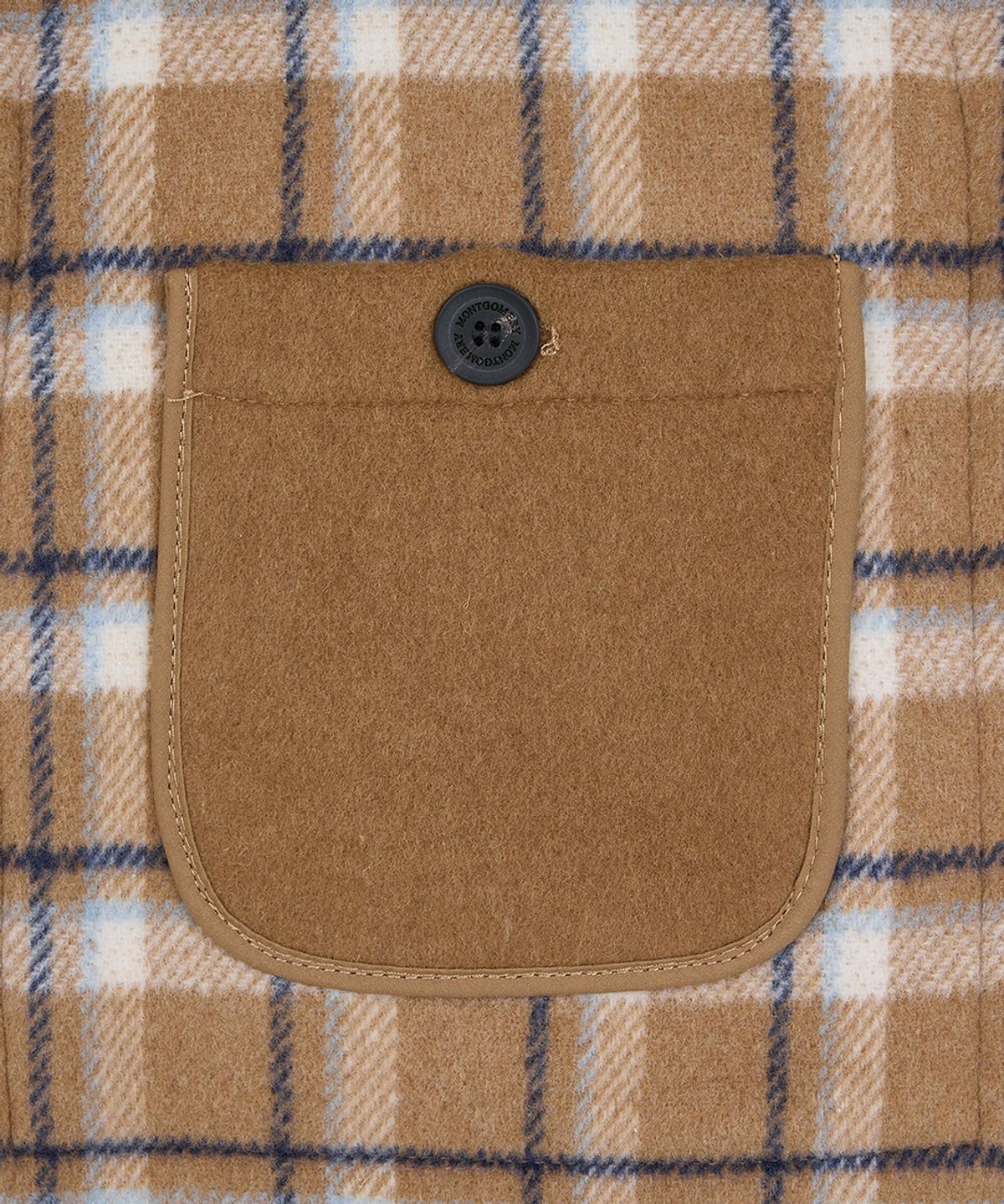 몽고메리(MONTGOMERY) CLASSIC FIT DUFFLE COAT WITH HORN - CAMEL