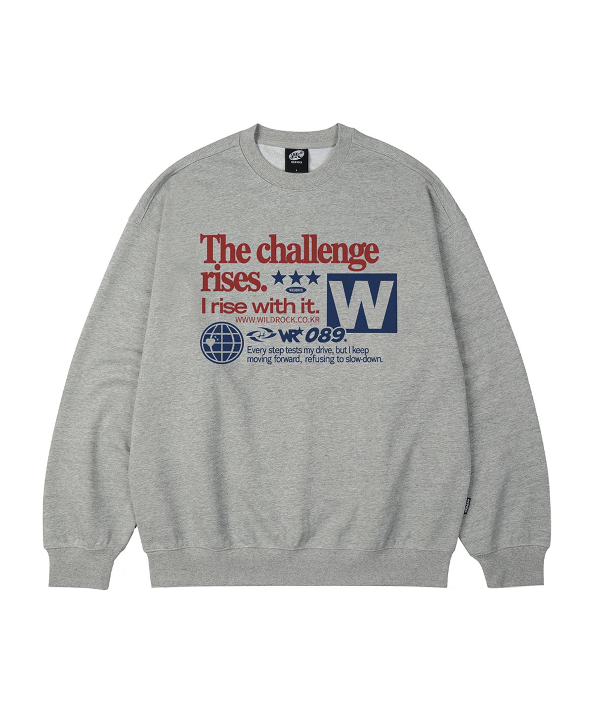 와일드락(WILDROCK) (기모추가) Challenge 오버핏 맨투맨_9 COL