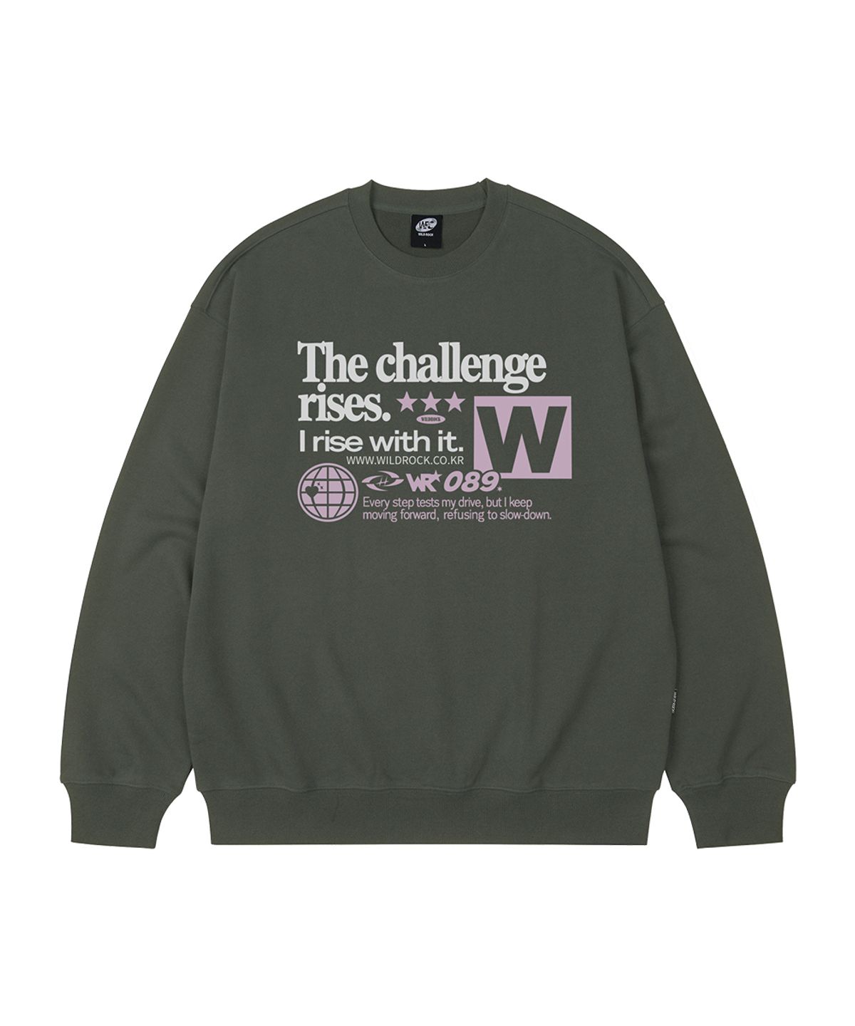 와일드락(WILDROCK) (기모추가) Challenge 오버핏 맨투맨_9 COL
