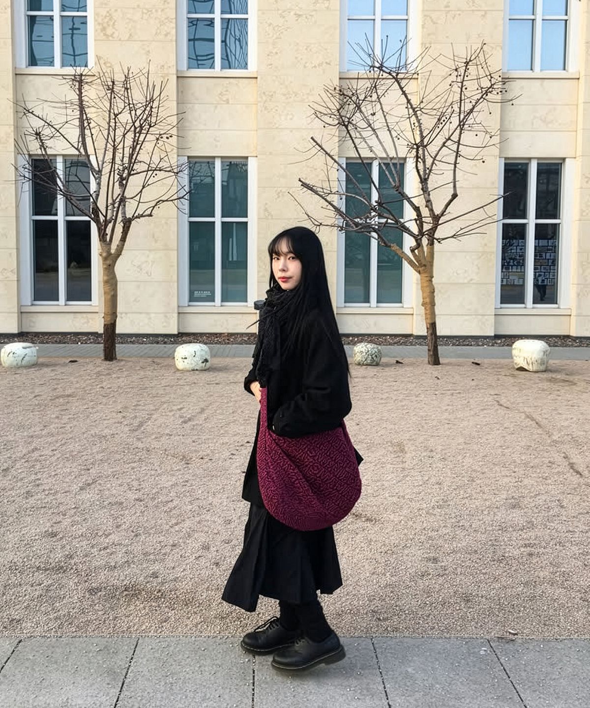 플리츠마마(PLEATSMAMA) 빅블루밍백 플럼