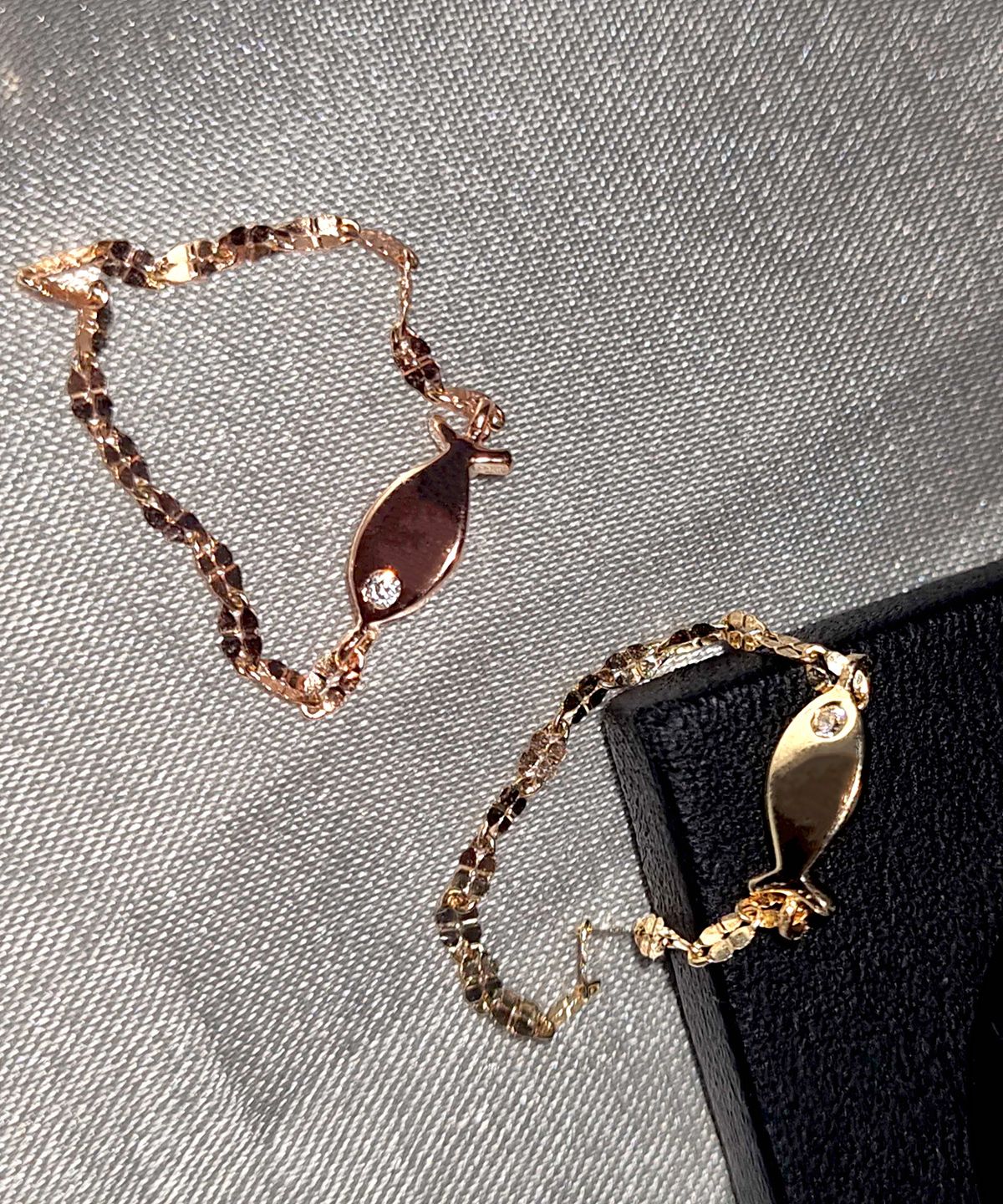 엘렌쥬얼리(HELENE JEWELRY) 14K 물고기 클로버 체인 반지