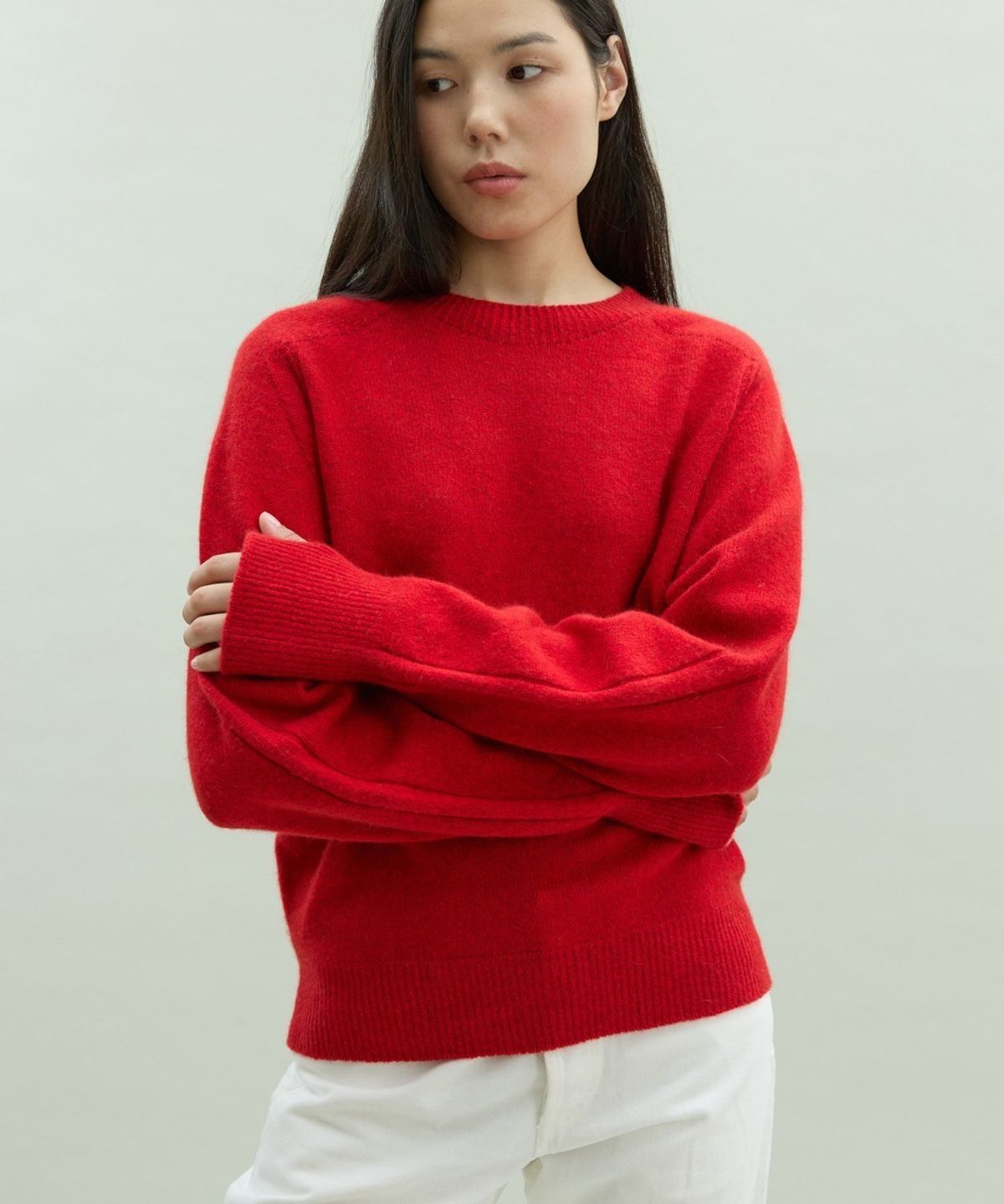 디에토(DEETO) Wholegarment Round Pullover [RED]