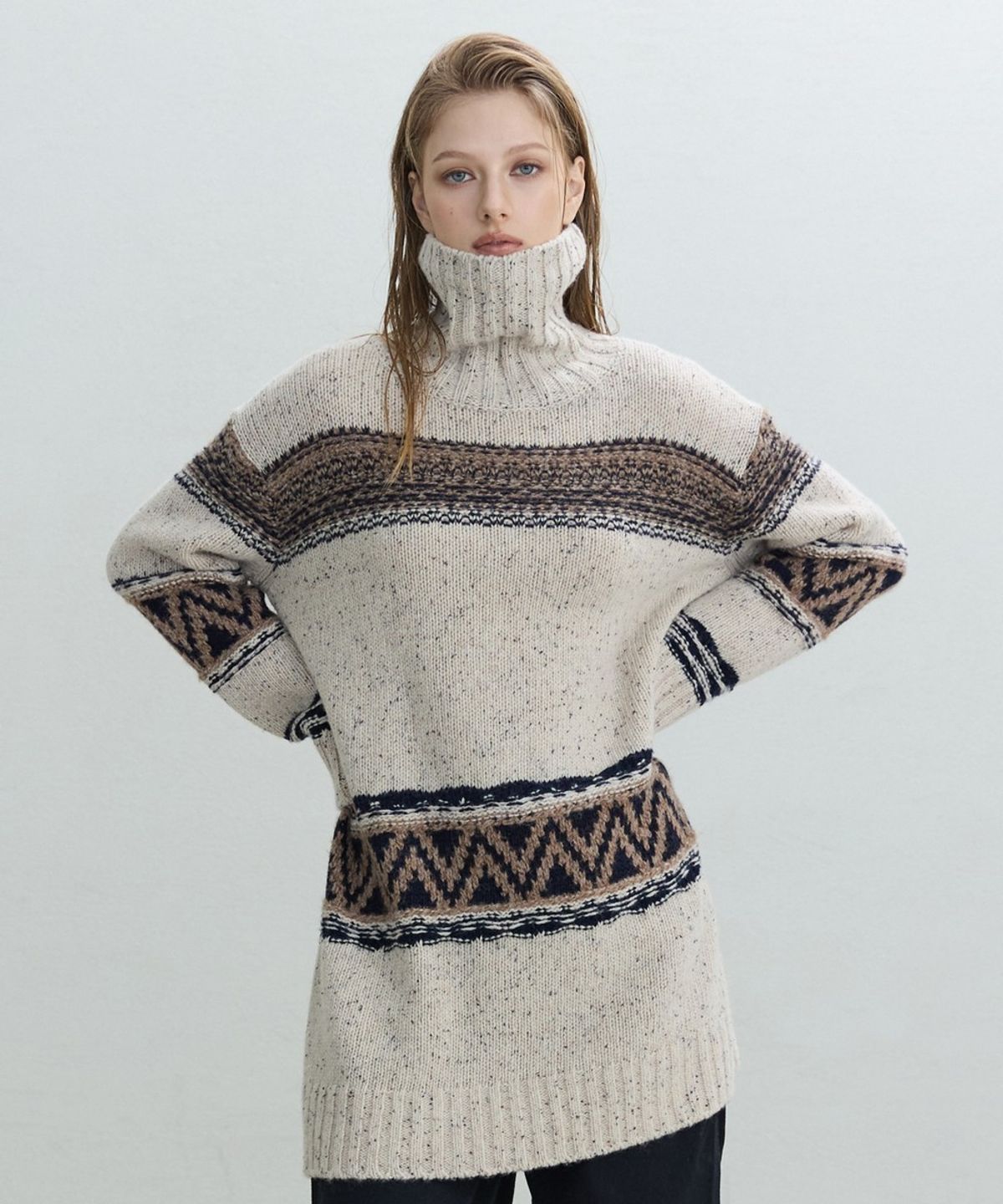 디에토(DEETO) Nordic Long Knit Pullover [IVORY]