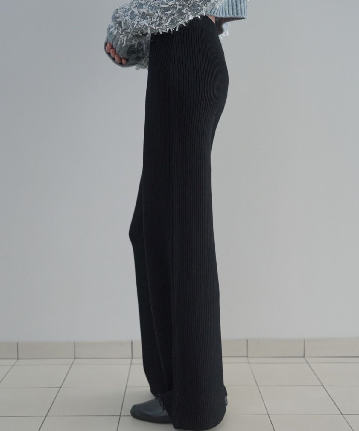 디에토(DEETO) Ribbed Pants [BLACK]