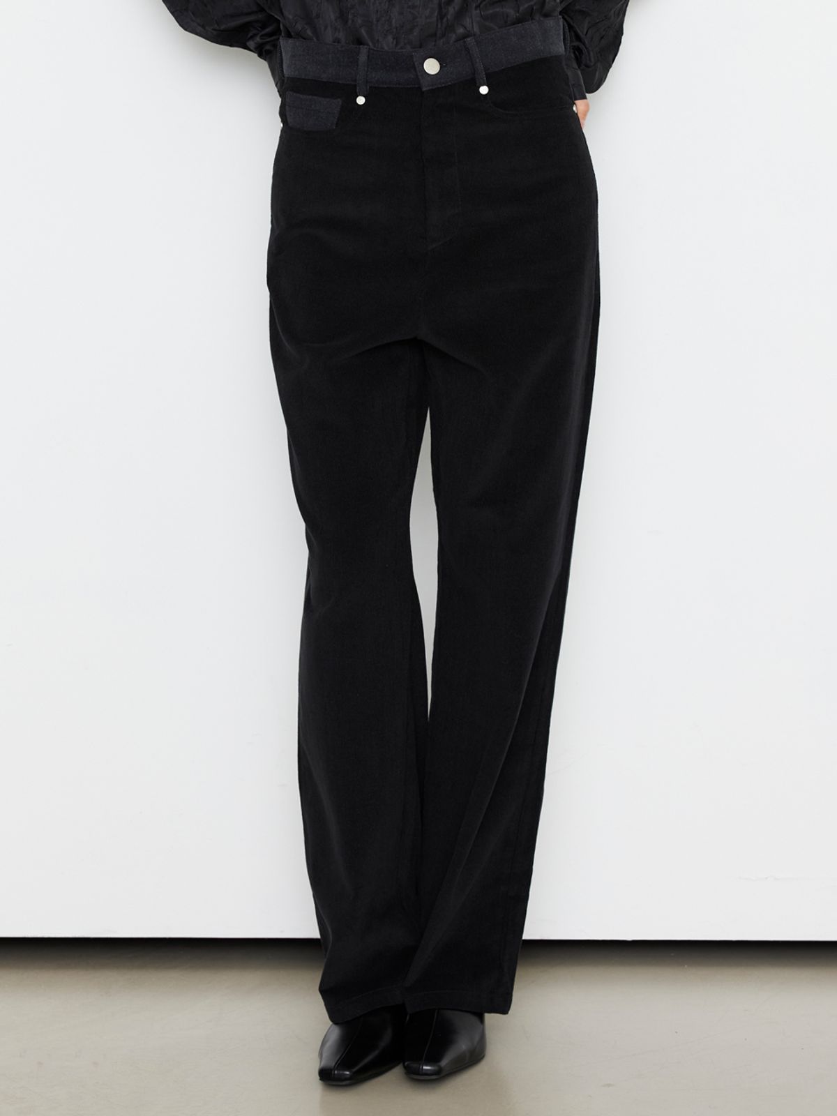 케리두(QUERIDO) 데님포인트 코듀로이팬츠 블랙