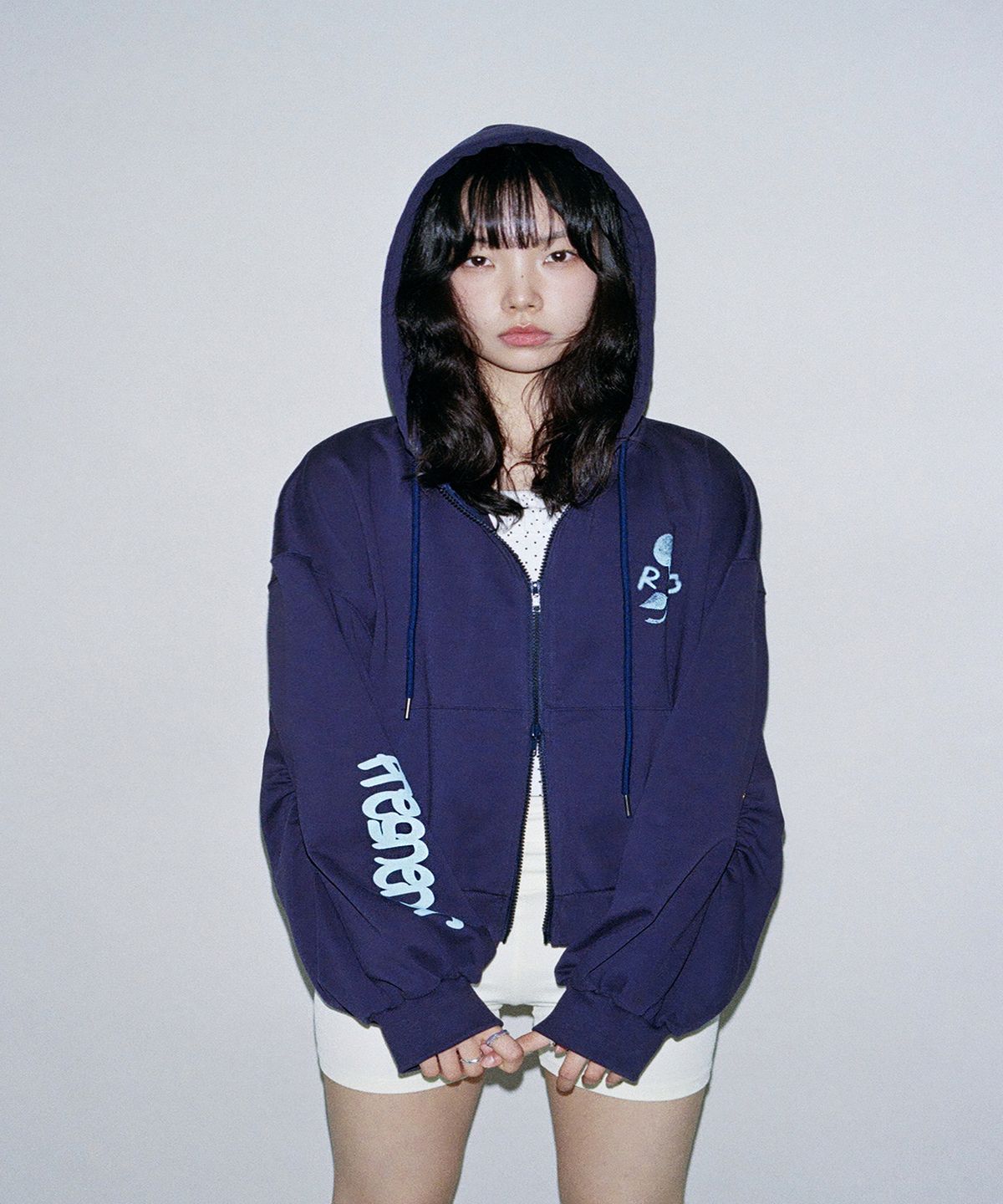로얄오크(ROYAL OAK) CHERRY HOODED ZIP-UP (NAVY)