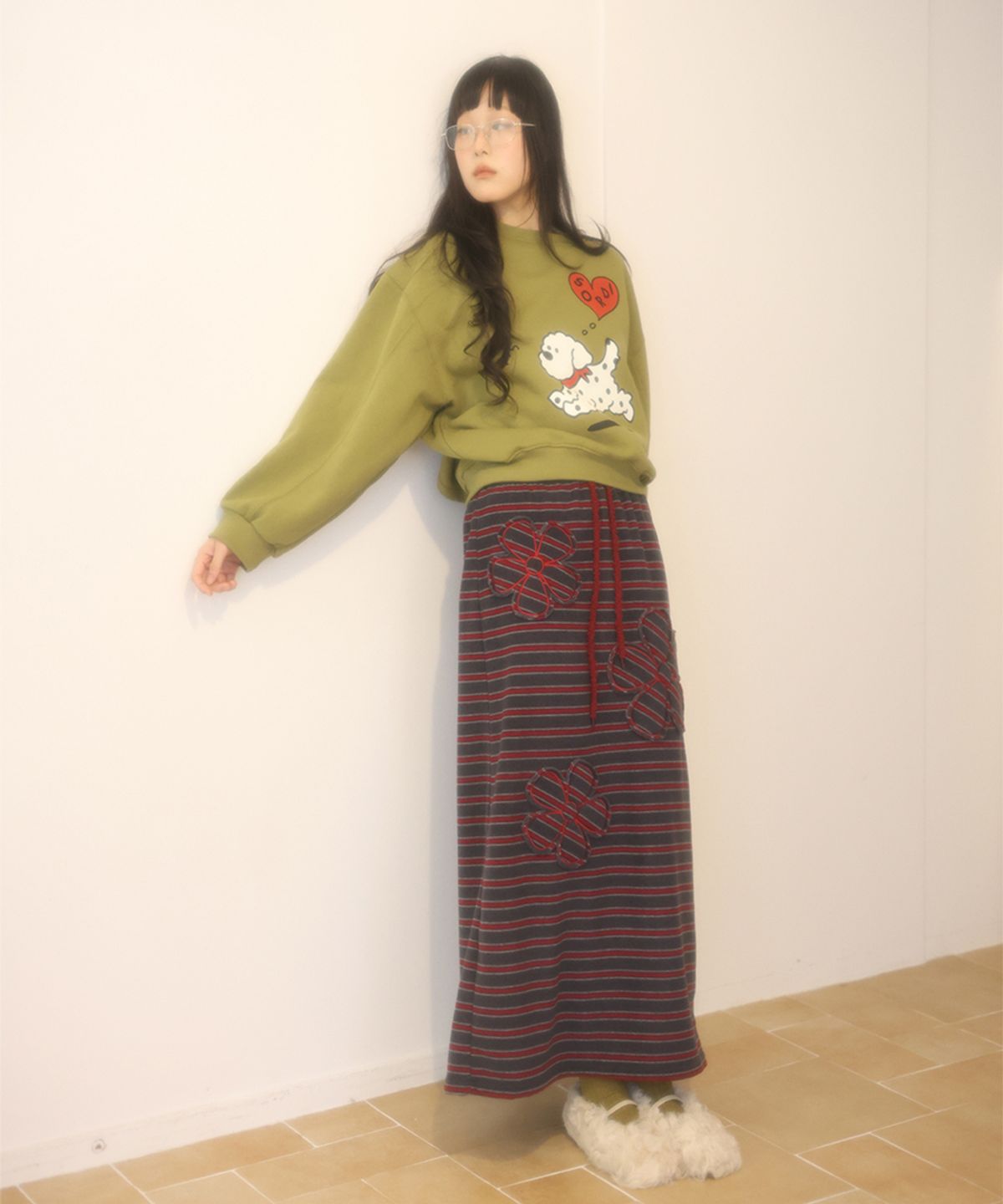소르디(SORDI) Daisy Skirt_grey