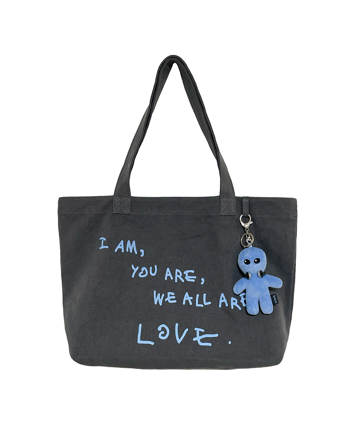 블룰루(BLUELUE) LOVE big tote bag (charcoal)