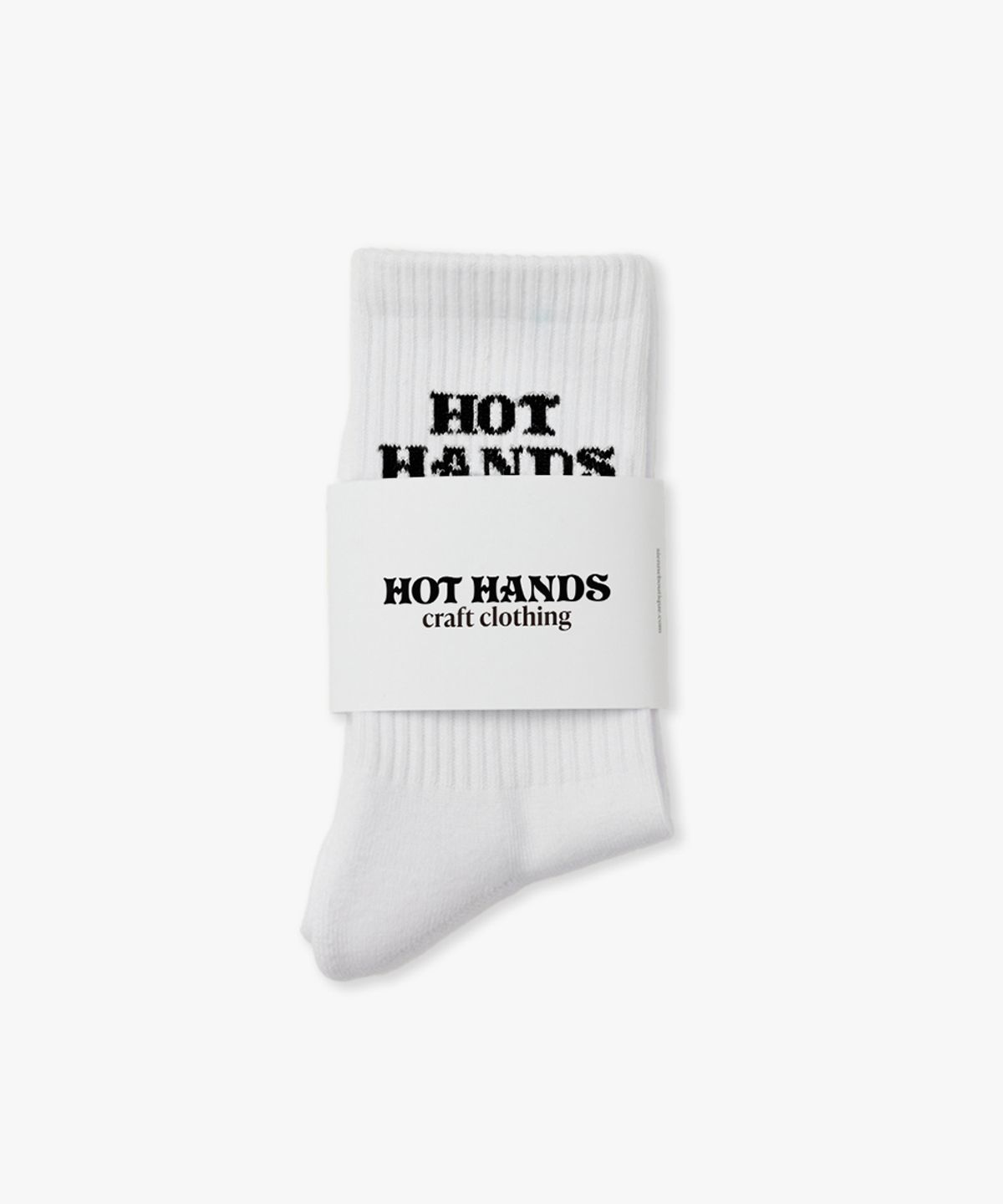 핫핸즈(HOTHANDS) 오리지널 로고 크루삭스 - 화이트