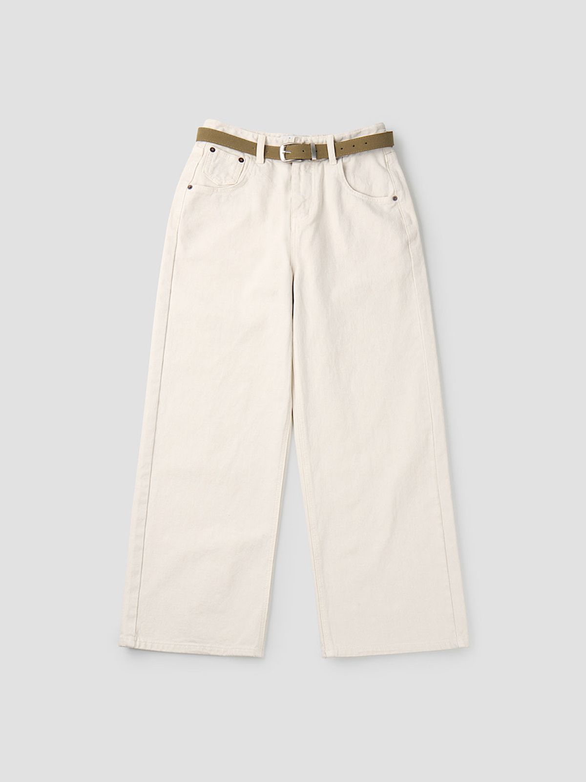 아포엠(APOEM) Matte Belted Pants (2C)