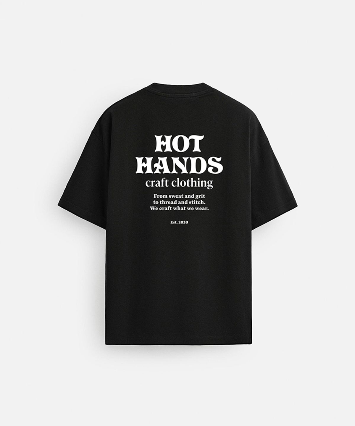 핫핸즈(HOTHANDS) 오리지널 로고 반팔티셔츠 - 블랙