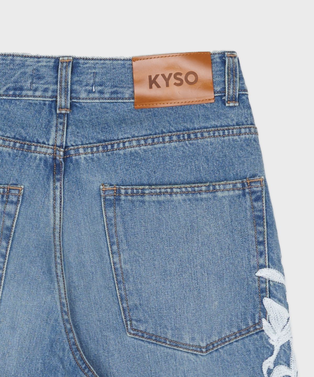 카이소(KYSO) 바인 데님 워시드 블루