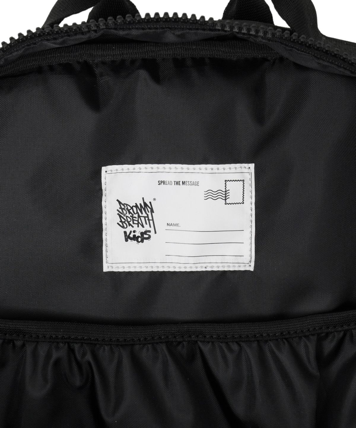 브라운브레스 키즈(BROWNBREATH KIDS) KIDS BIG TAG BACKPACK - BLACK