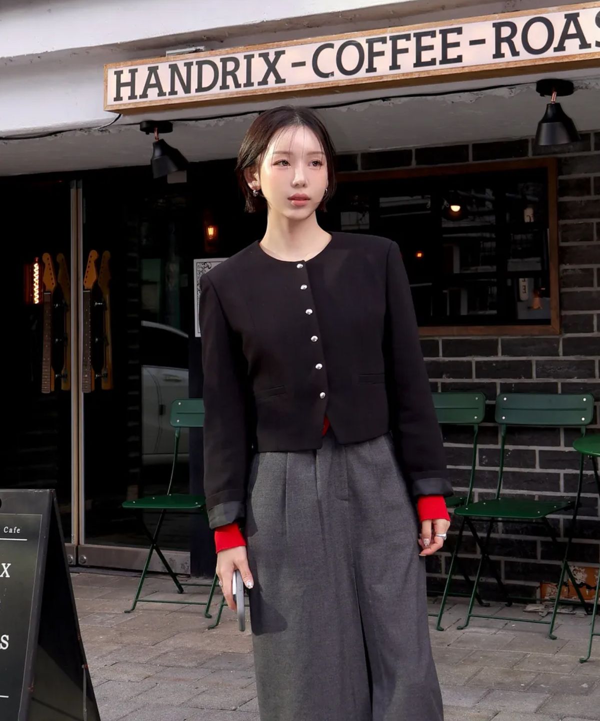 미쏘(MIXXO) 스냅여밈 자켓_MIWJKG331B