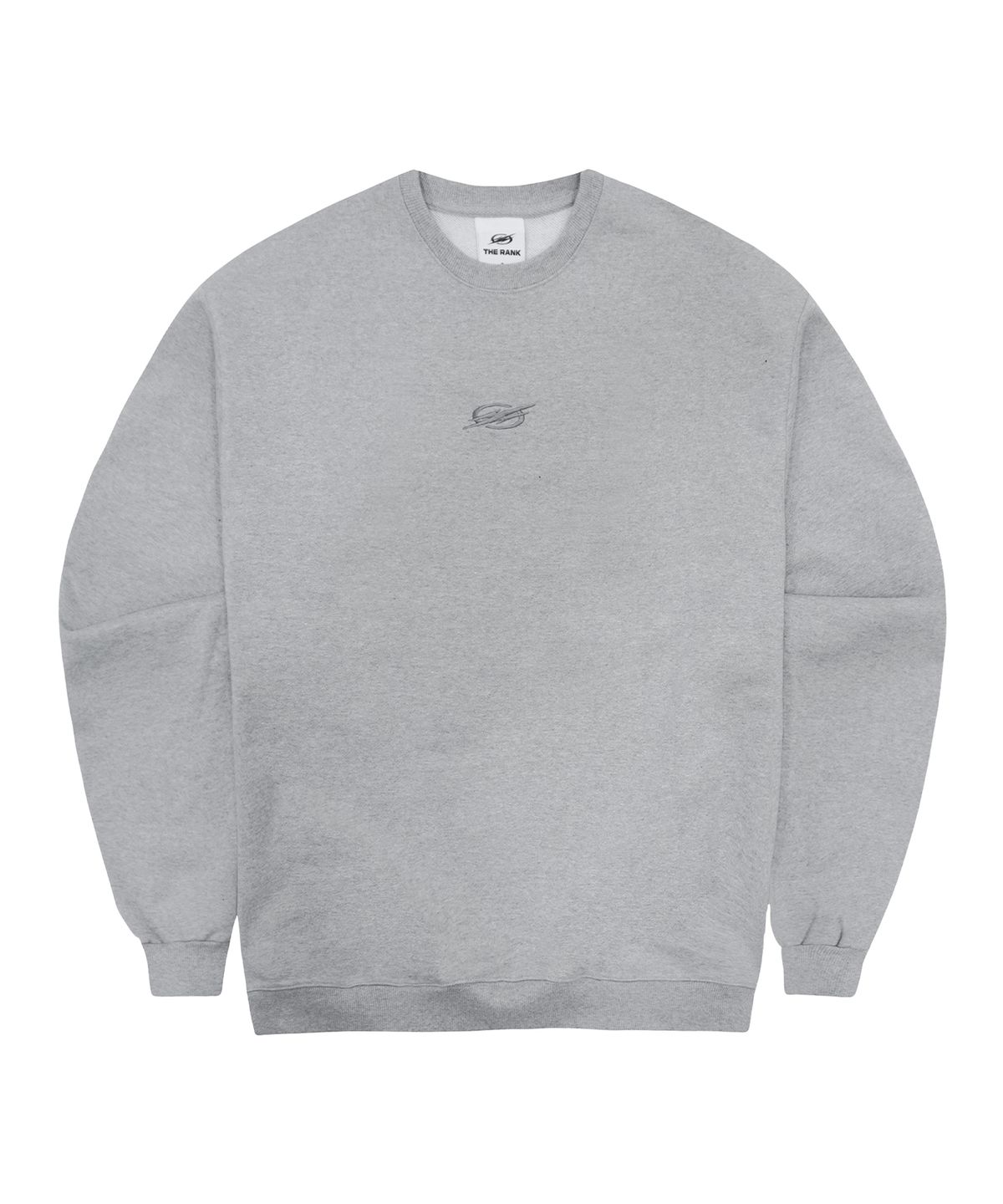 더랭크(THERANK) BASIC SYMBOL STITCH SWEATSHIRT [MELANGE GREY]