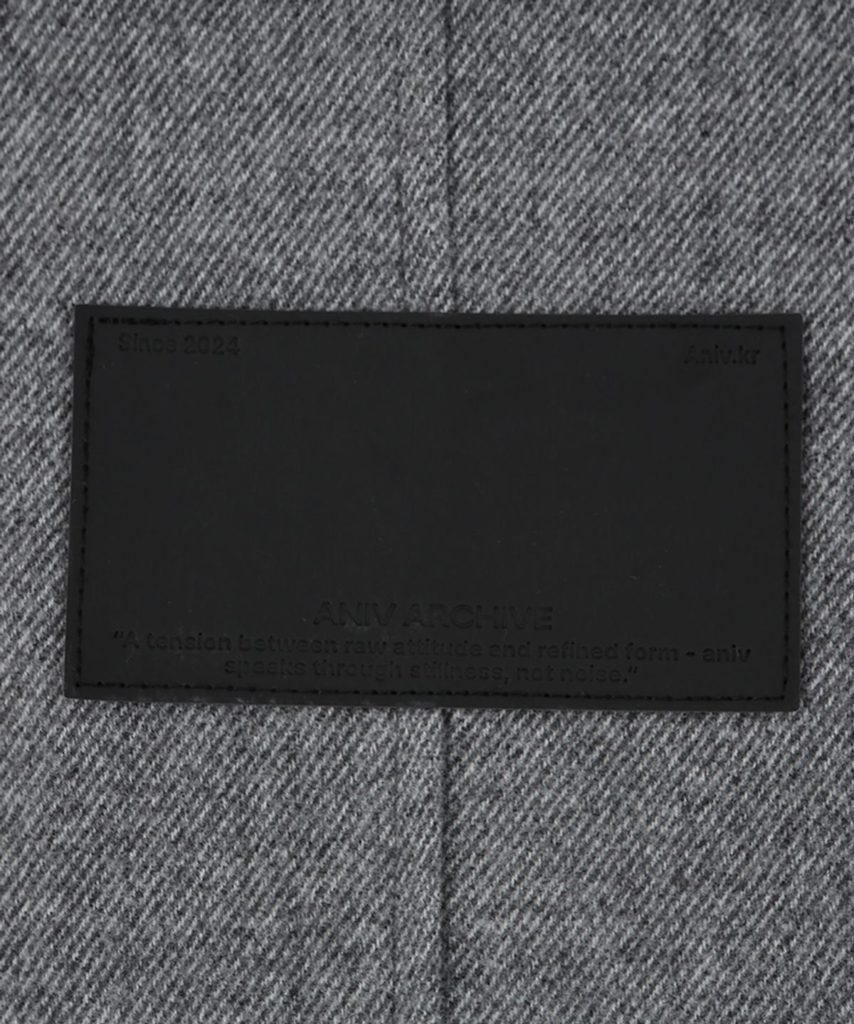 어니브(ANIV) HIGH NECK BELTED COAT GRAY