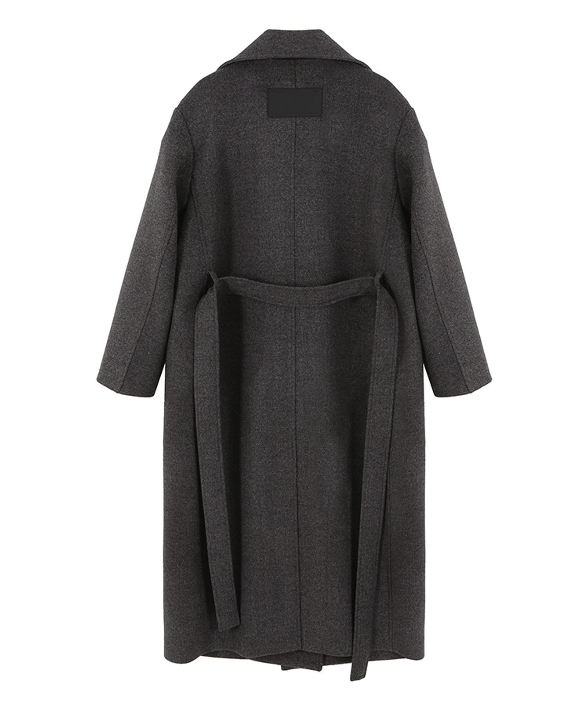 어니브(ANIV) HIGH NECK BELTED COAT CHARCOAL