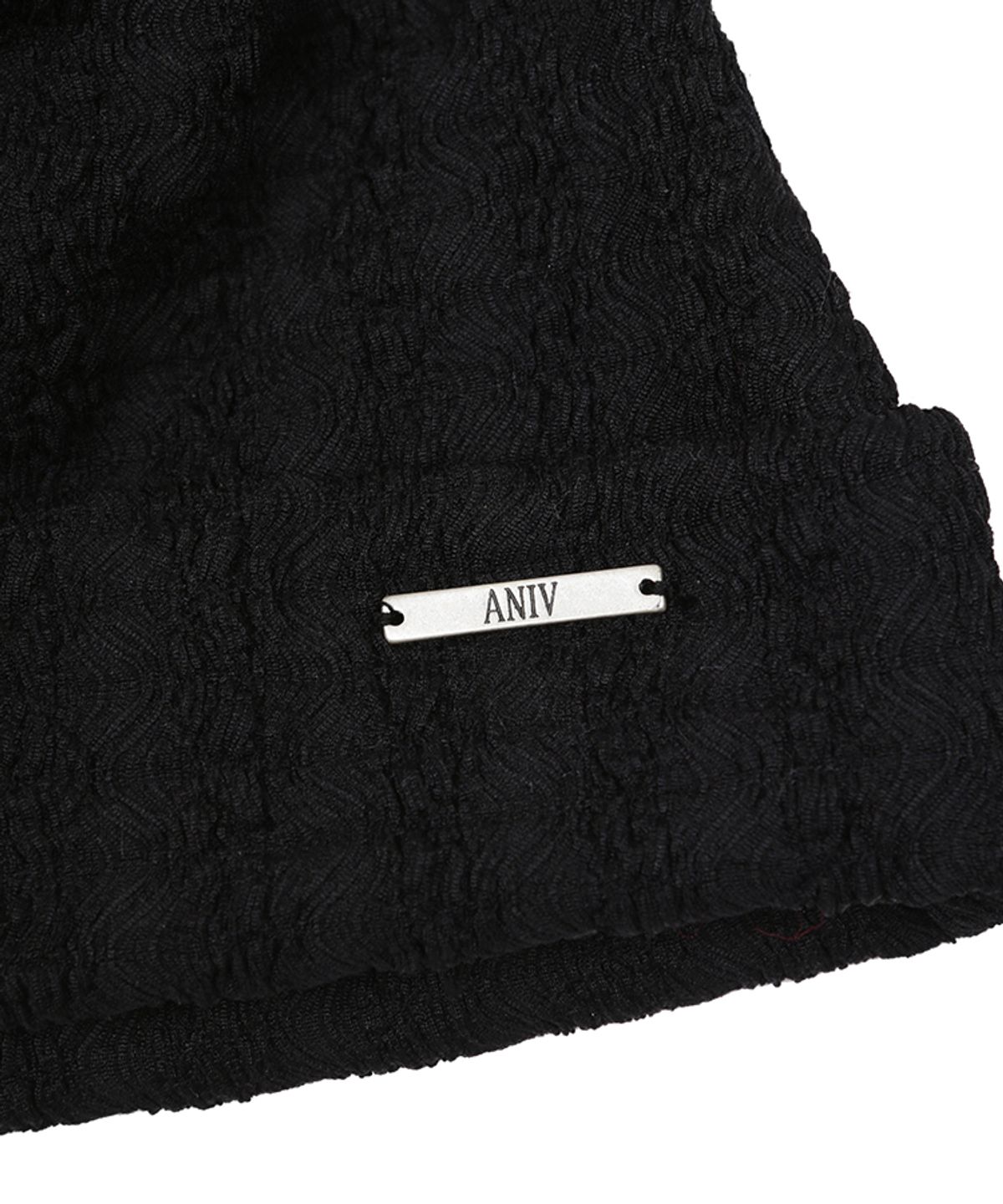 어니브(ANIV) SIMPLE LACE BEANIE BLACK