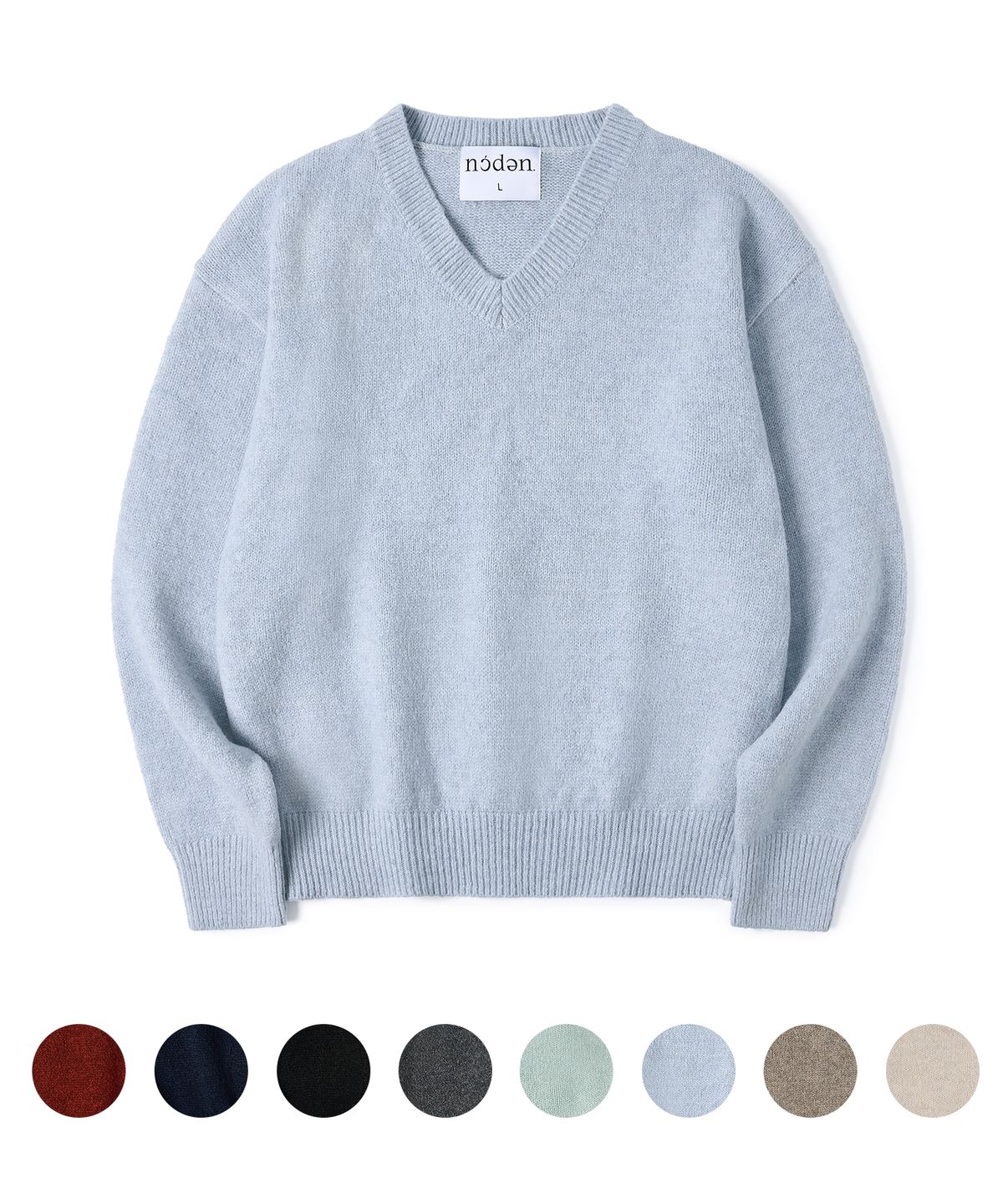 노든(NODEN) SOFT WOOL BLEND V-NECK CROP KNIT - 8COLOR