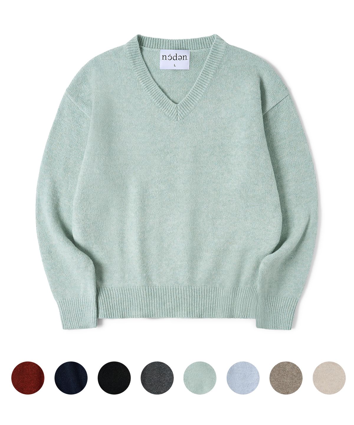 노든(NODEN) SOFT WOOL BLEND V-NECK CROP KNIT - 8COLOR