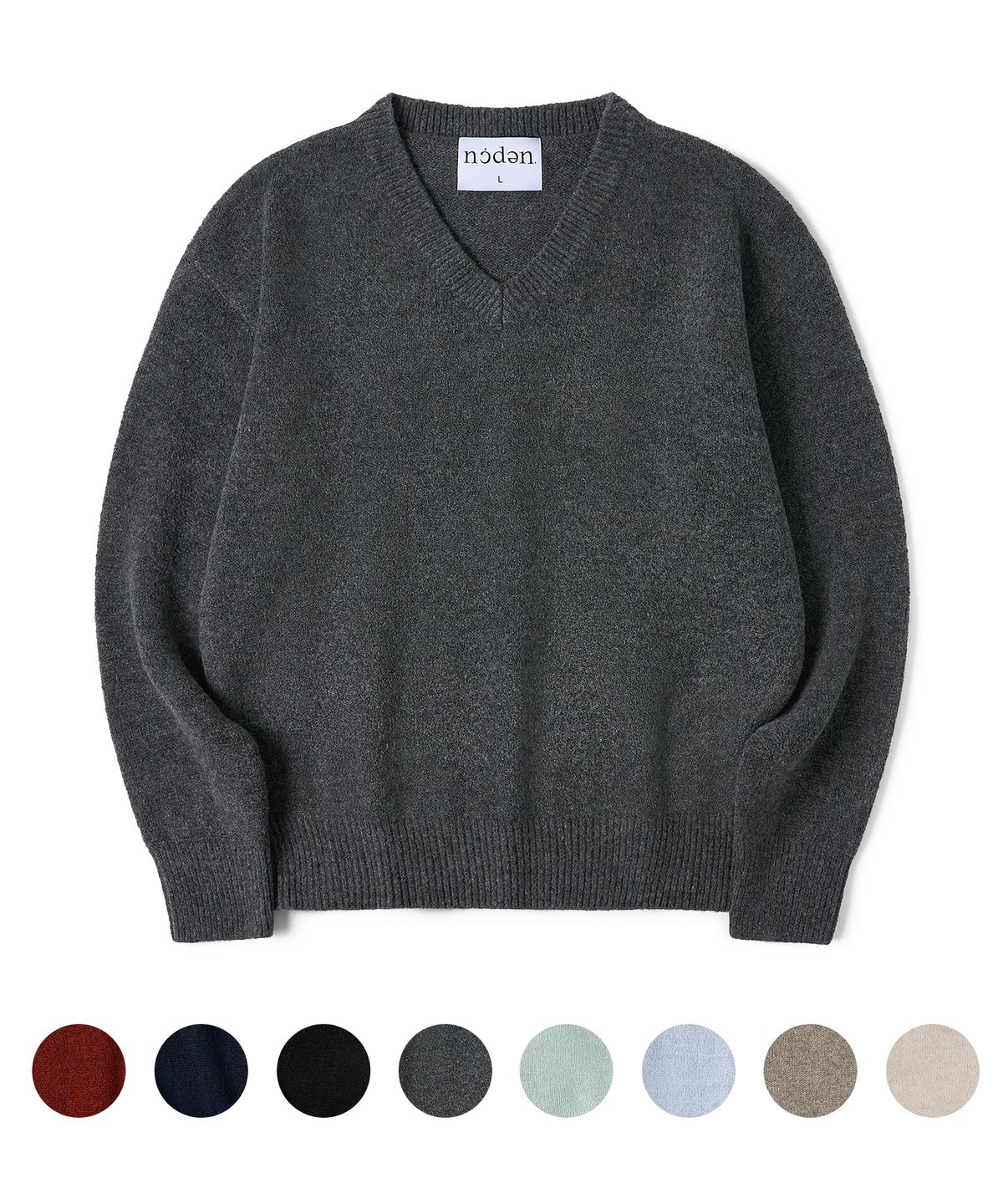노든(NODEN) SOFT WOOL BLEND V-NECK CROP KNIT - 8COLOR