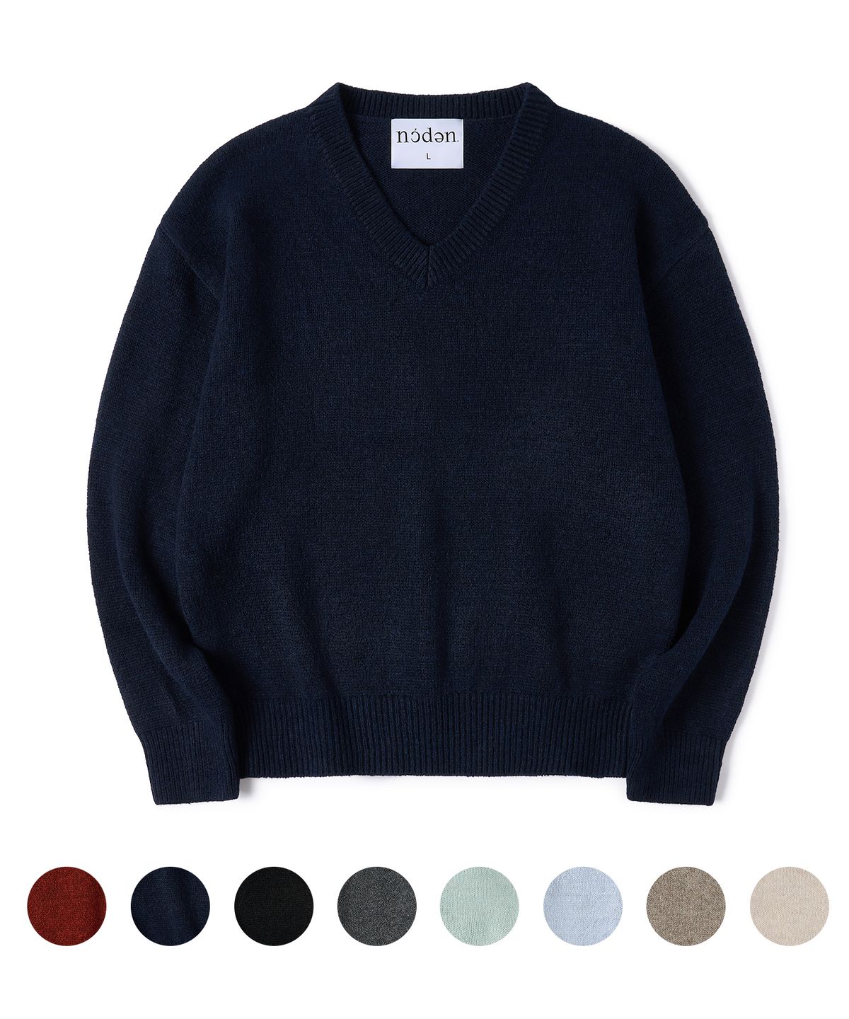 노든(NODEN) SOFT WOOL BLEND V-NECK CROP KNIT - 8COLOR
