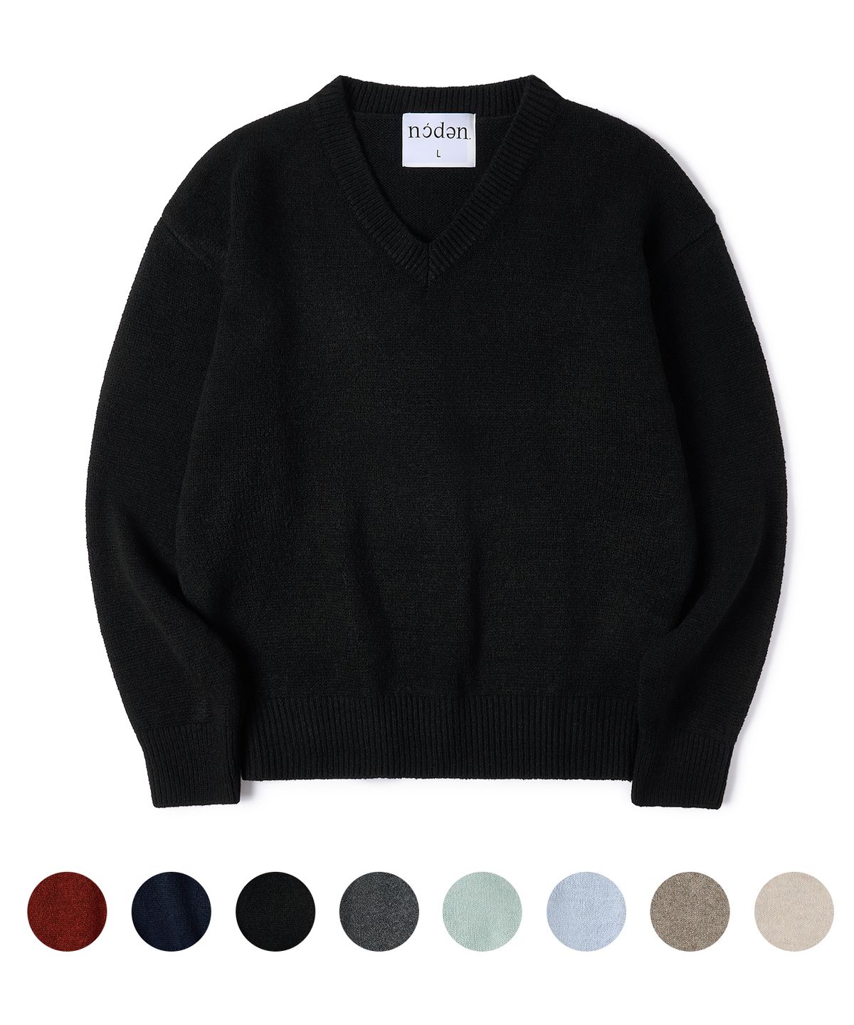 노든(NODEN) SOFT WOOL BLEND V-NECK CROP KNIT - 8COLOR