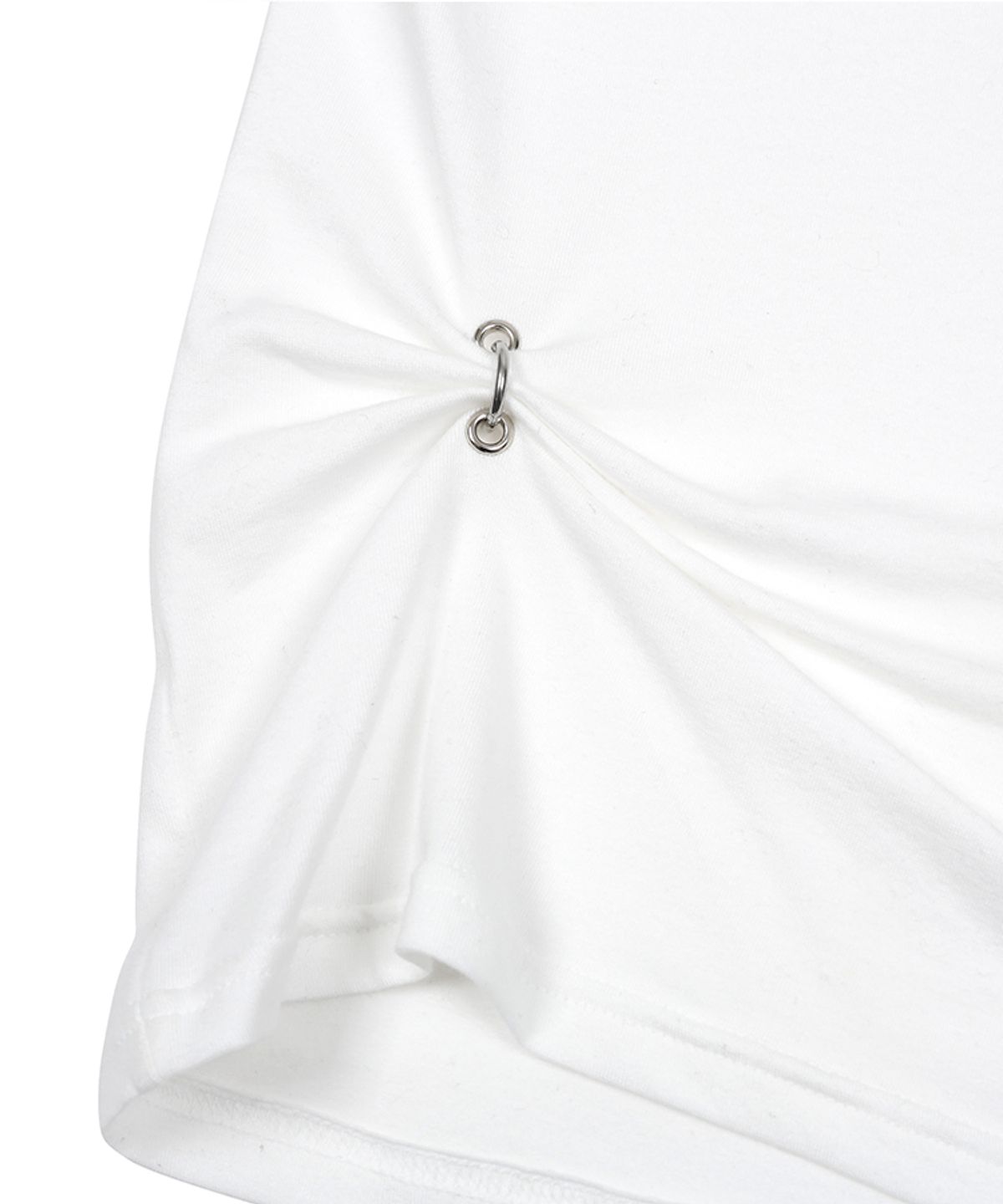어니브(ANIV) PIERCING EYELET T-SHIRT WHITE